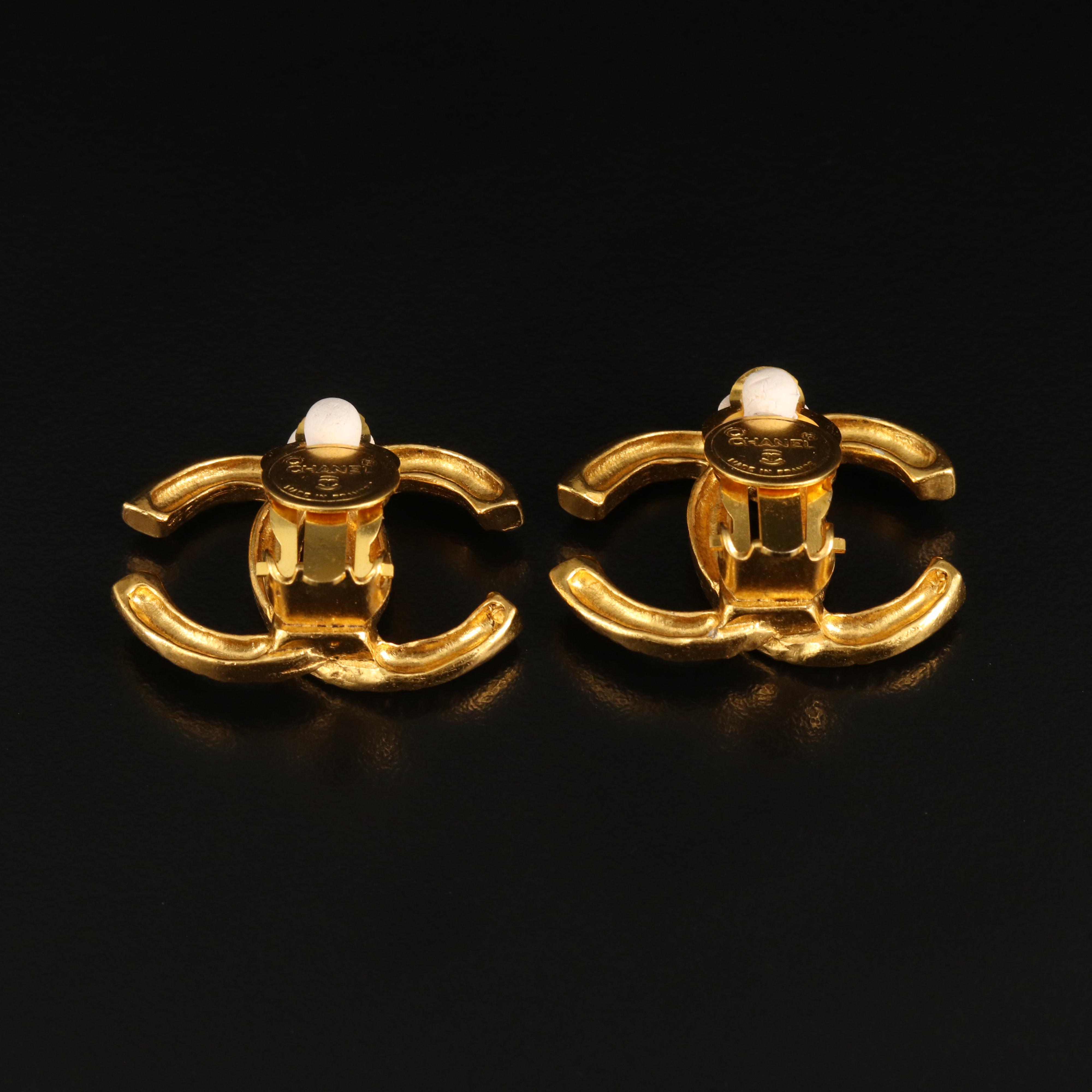 Chanel Logo Earrings