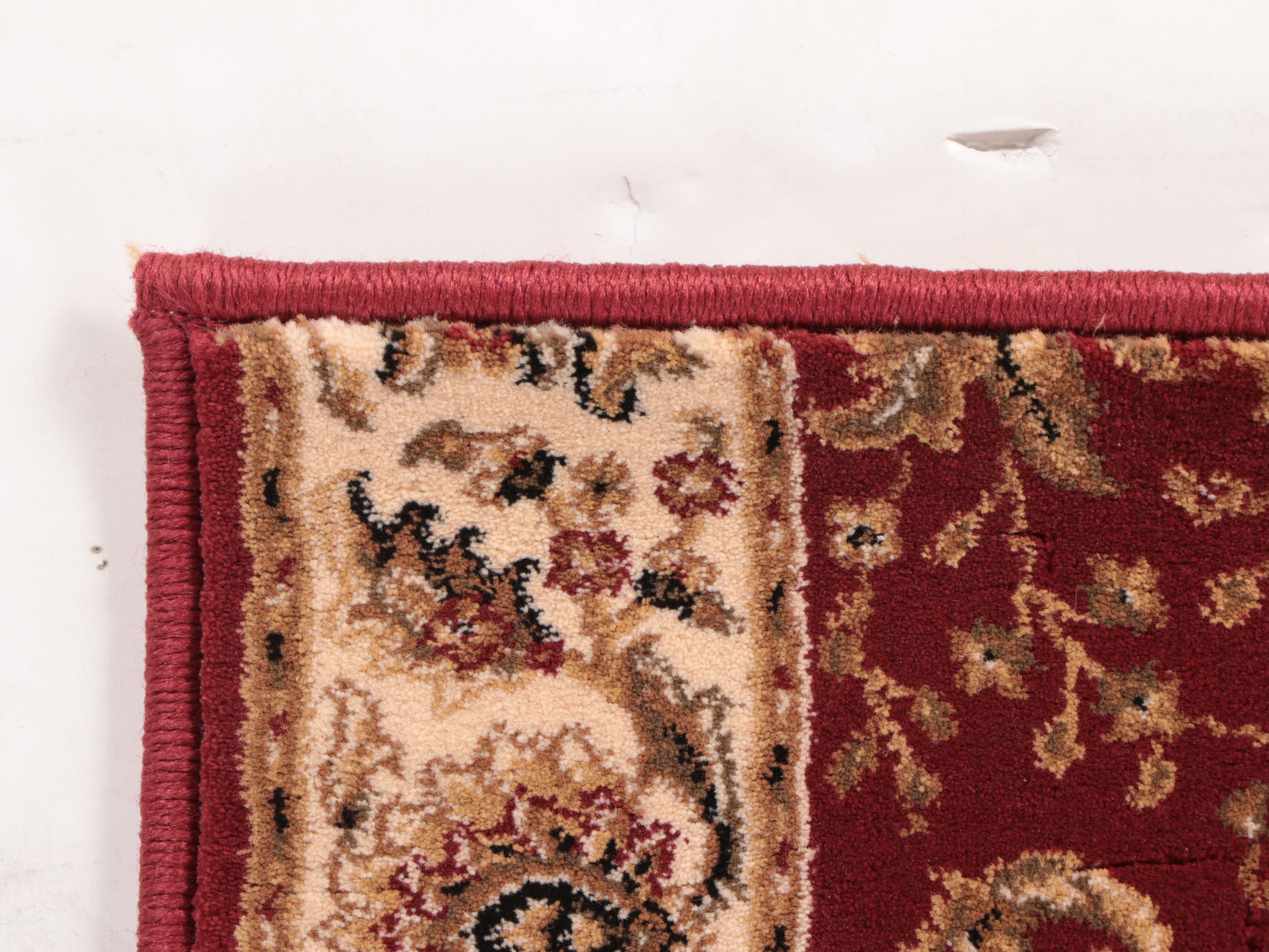 Two Machine Made Kenneth Mink Kashan Style Runner and Accent Rugs