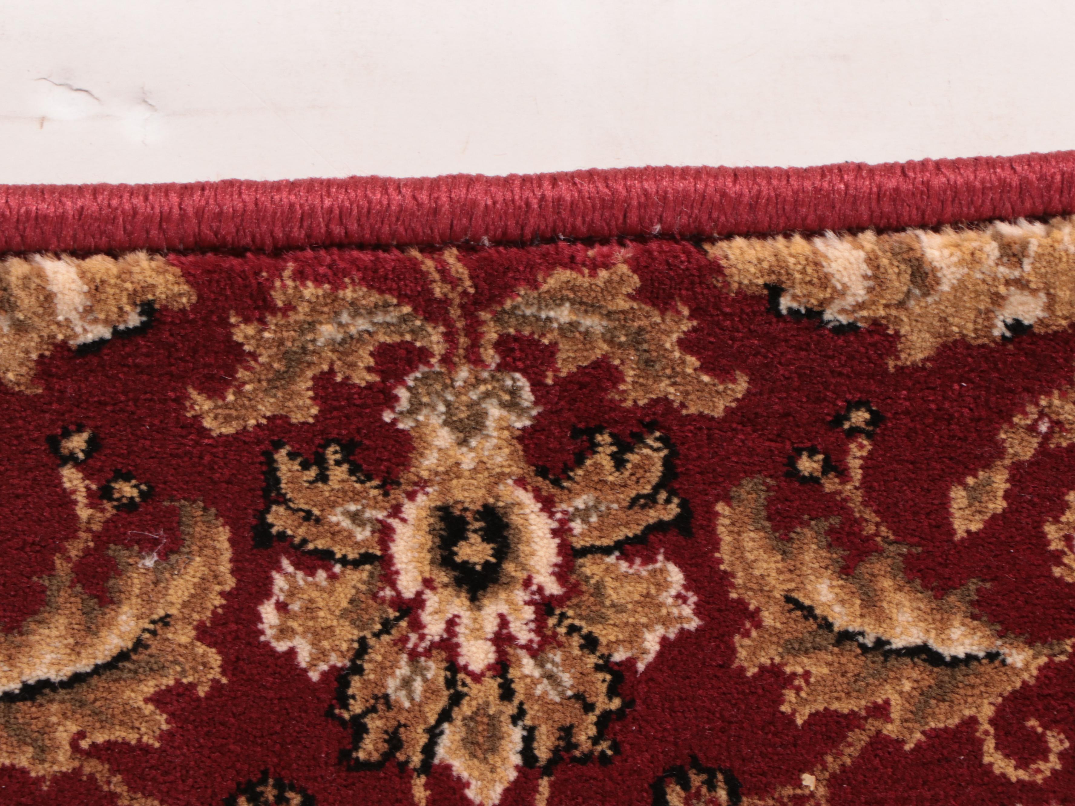 Two Machine Made Kenneth Mink Kashan Style Runner and Accent Rugs