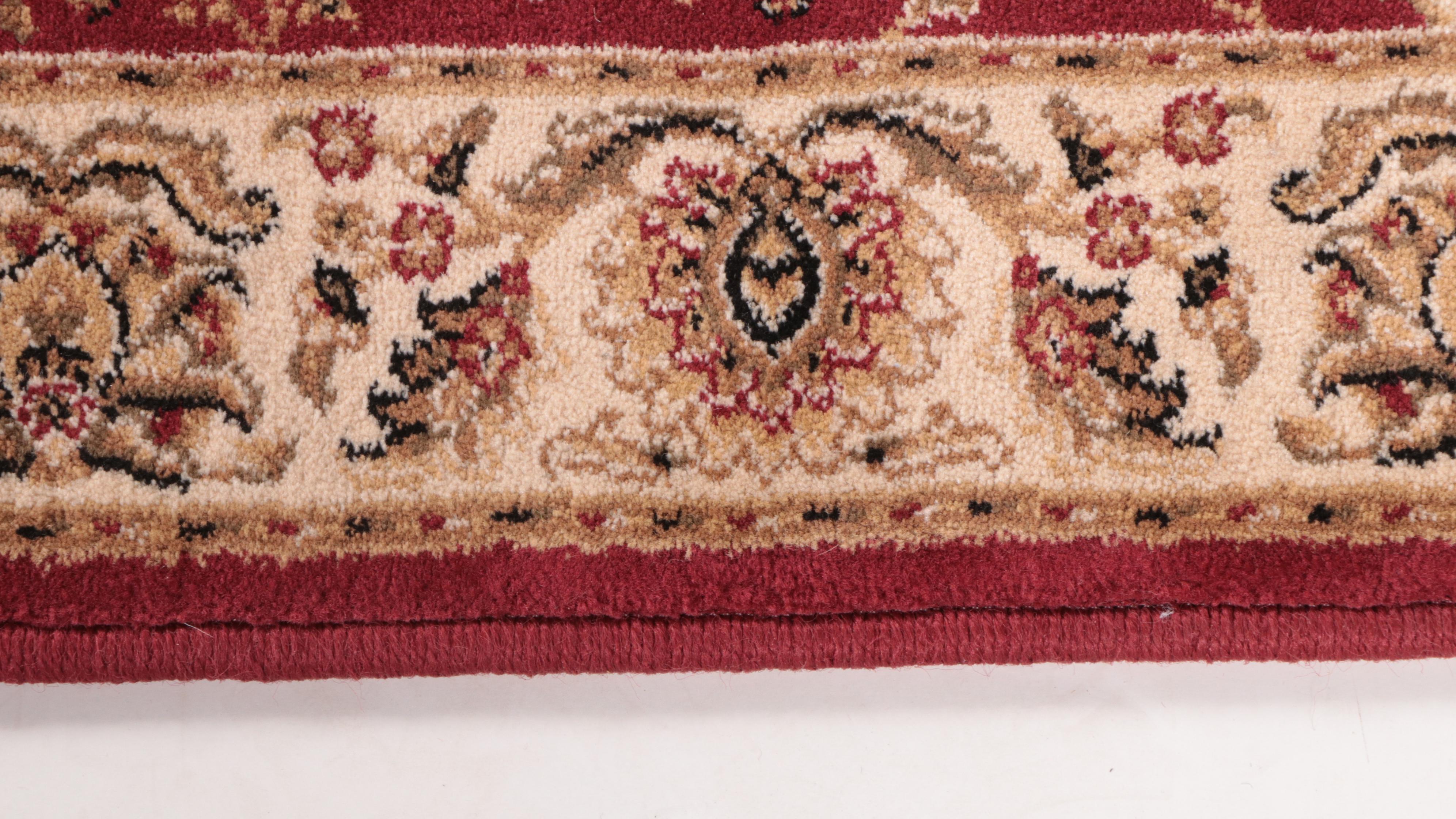 Two Machine Made Kenneth Mink Kashan Style Runner and Accent Rugs