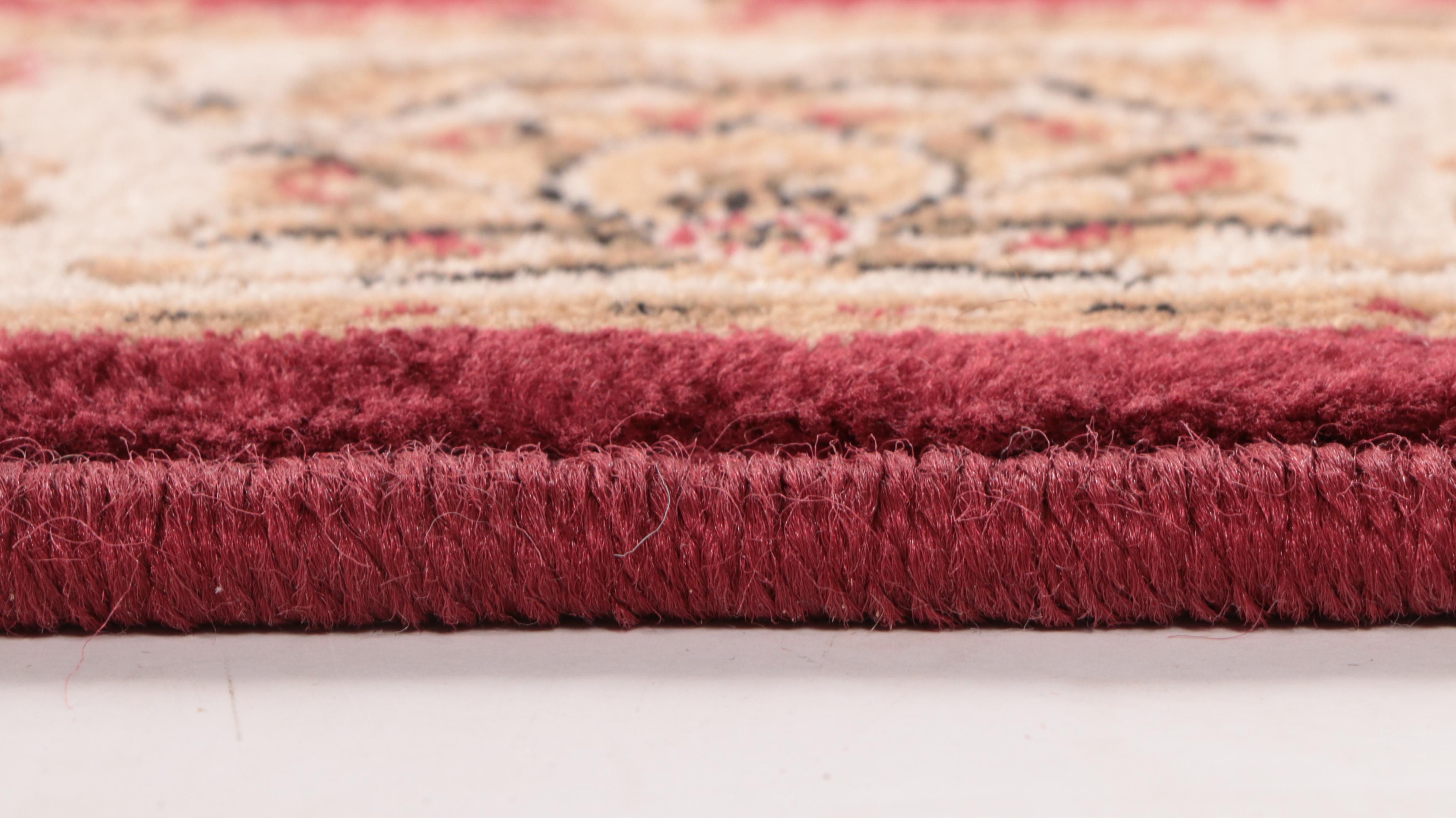 Two Machine Made Kenneth Mink Kashan Style Runner and Accent Rugs