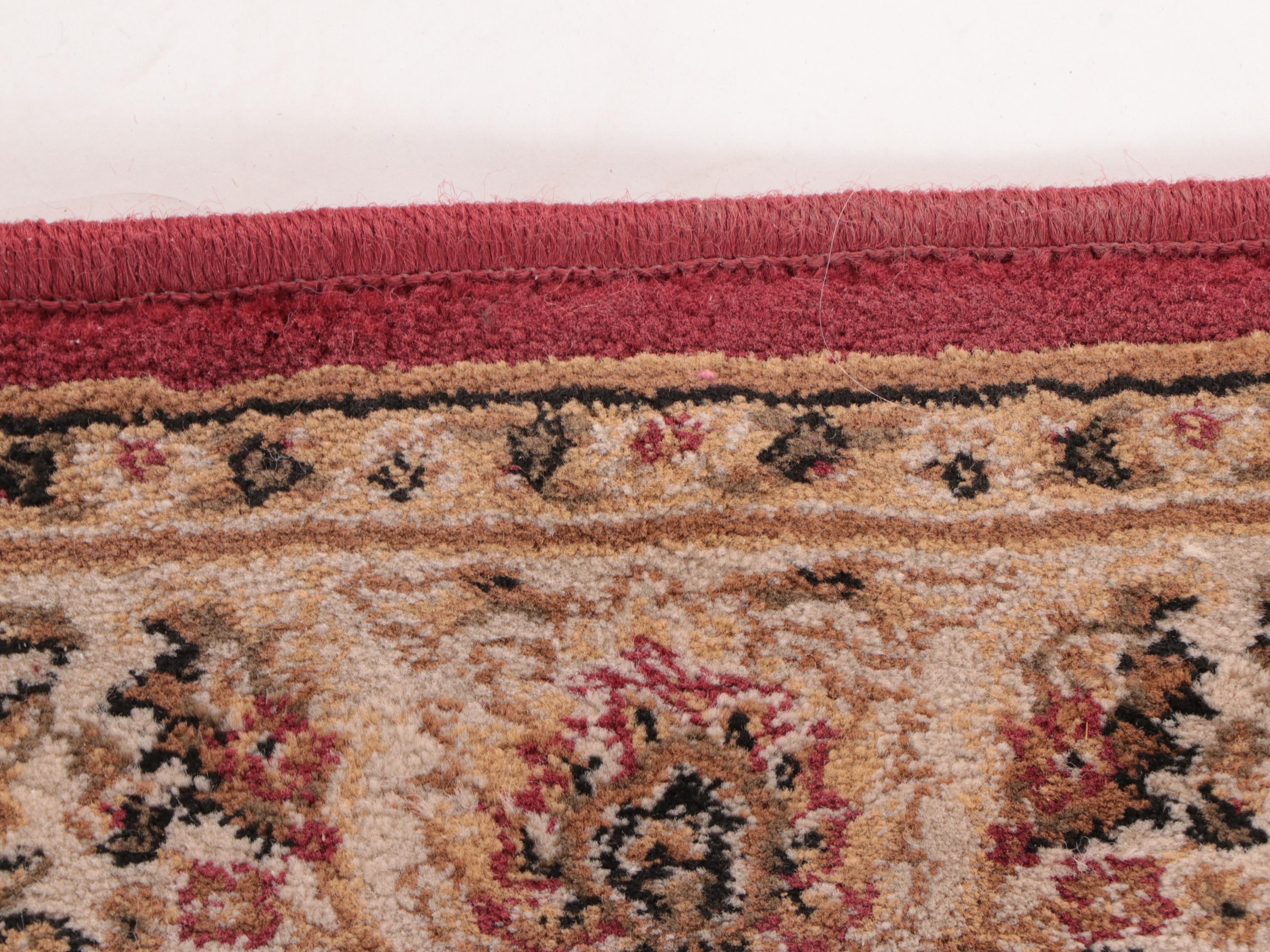 Two Machine Made Kenneth Mink Kashan Style Runner and Accent Rugs