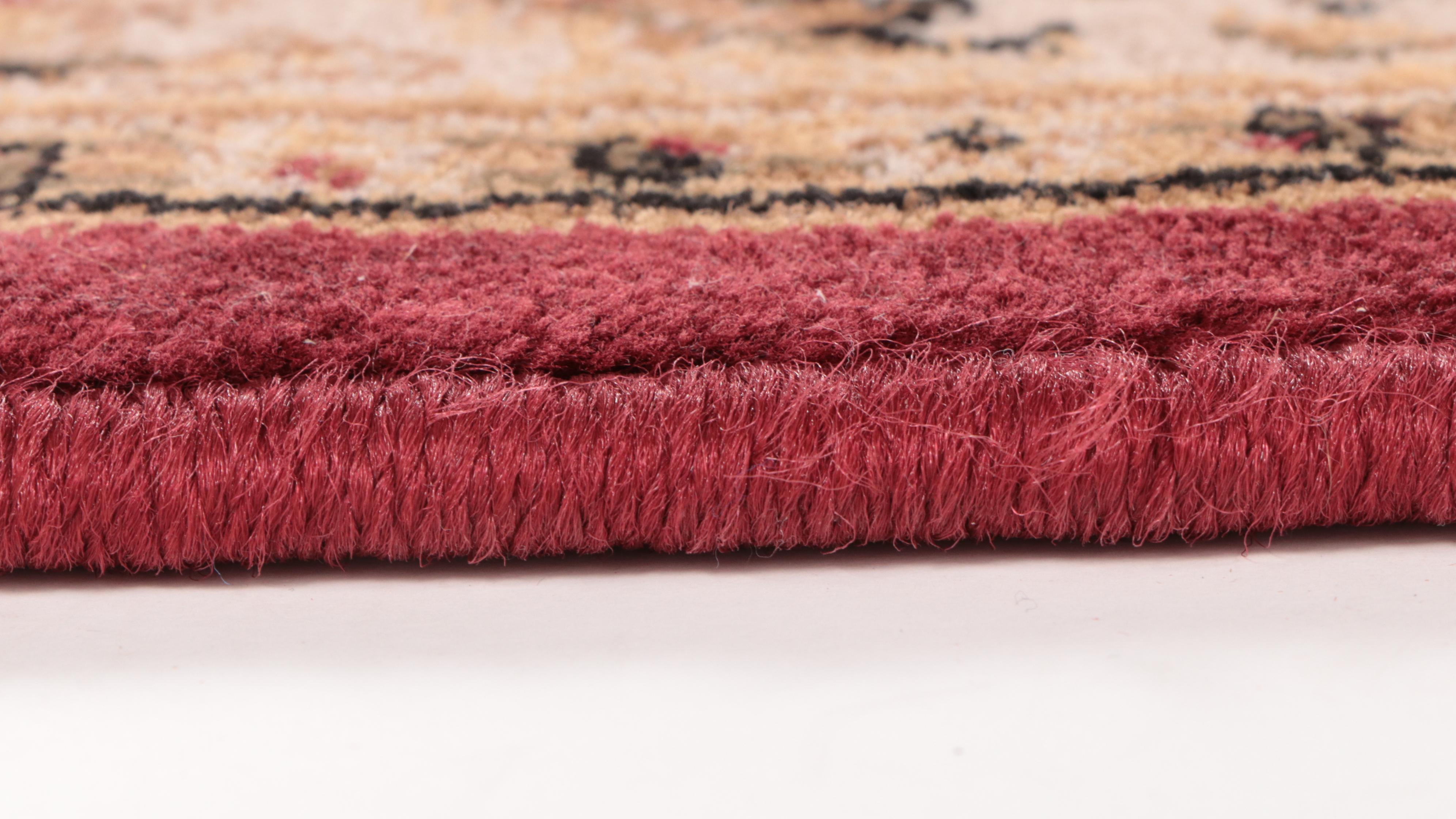 Two Machine Made Kenneth Mink Kashan Style Runner and Accent Rugs