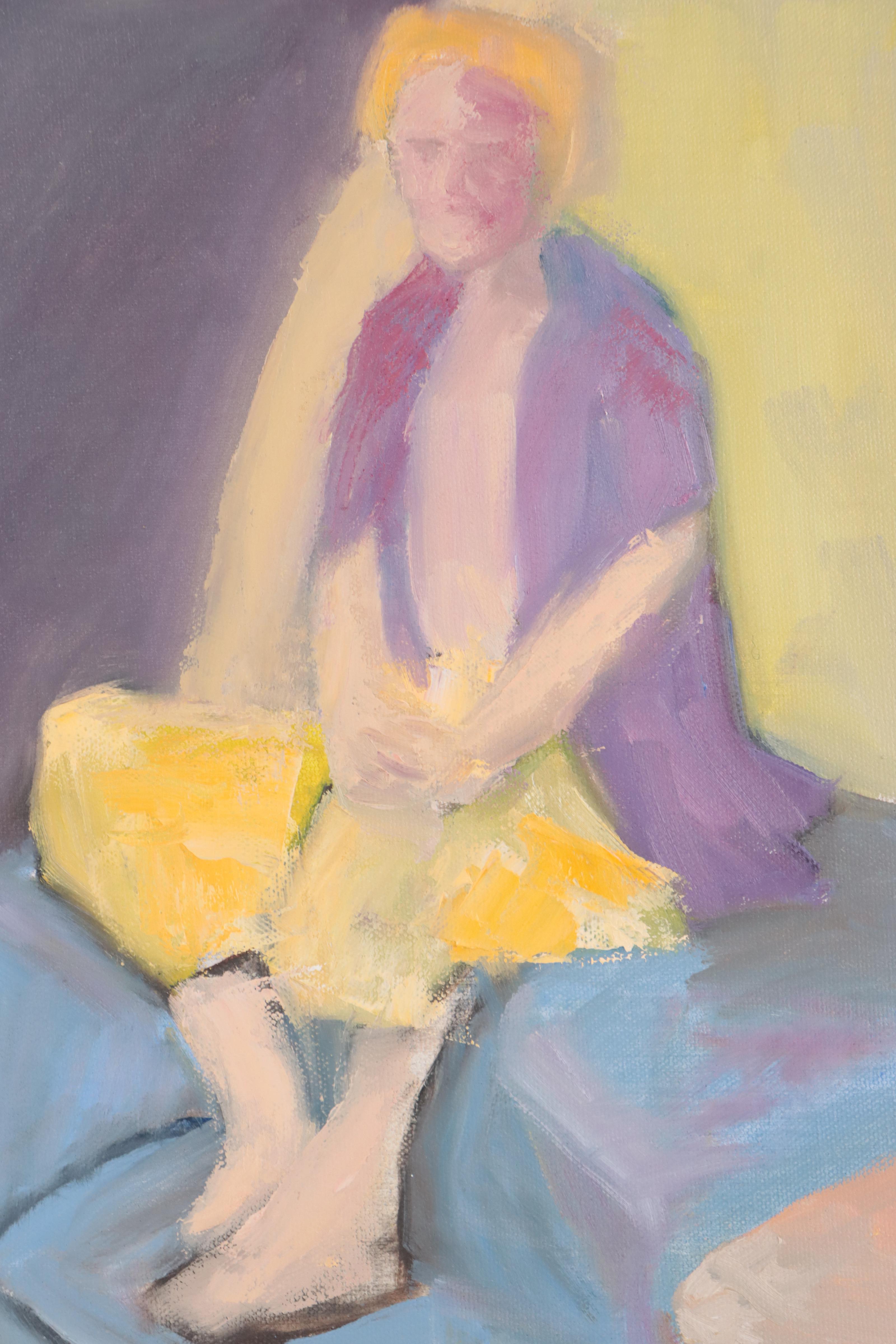Katrina Halter Oil Portrait of Seated Figure