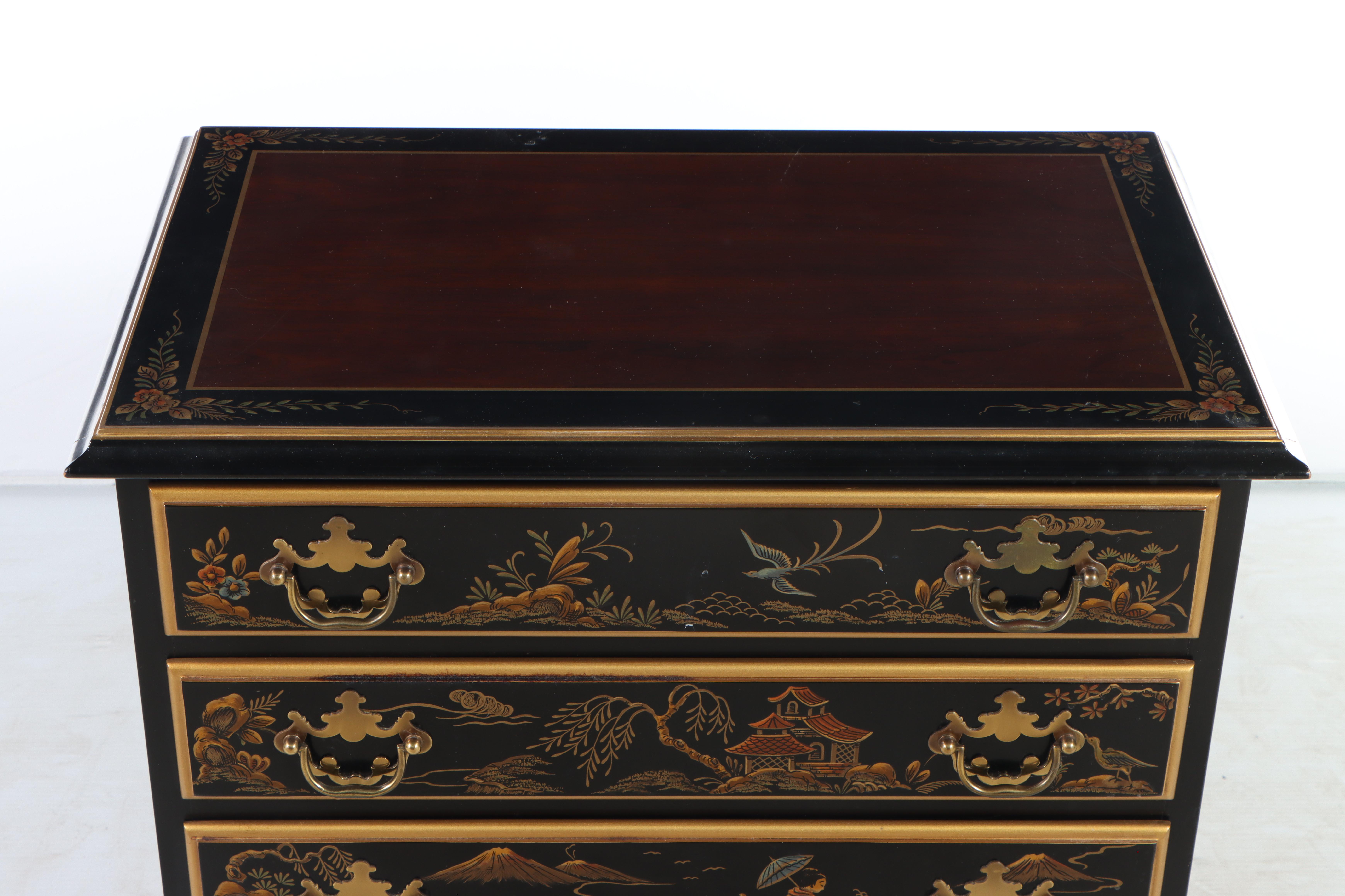 Drexel Furniture Chinoiserie-Decorated Four-Drawer Chest