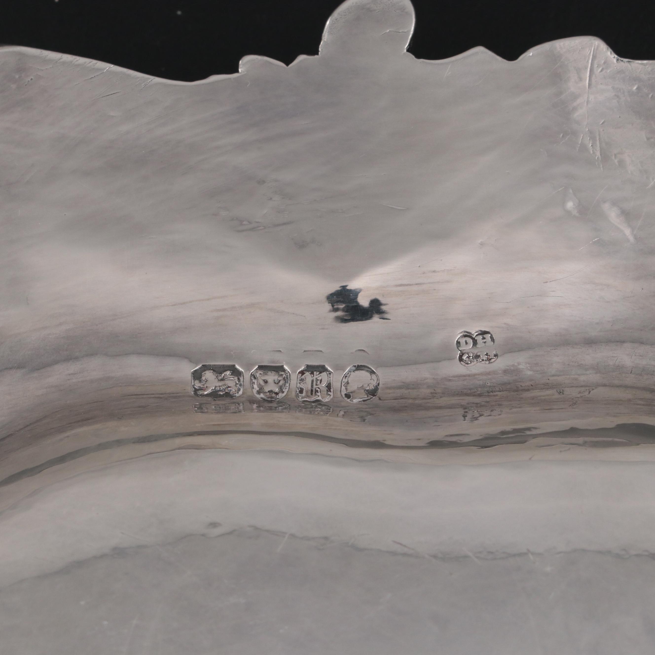 English Chased Sterling Silver Raceland Steeplechase Horse Trophy