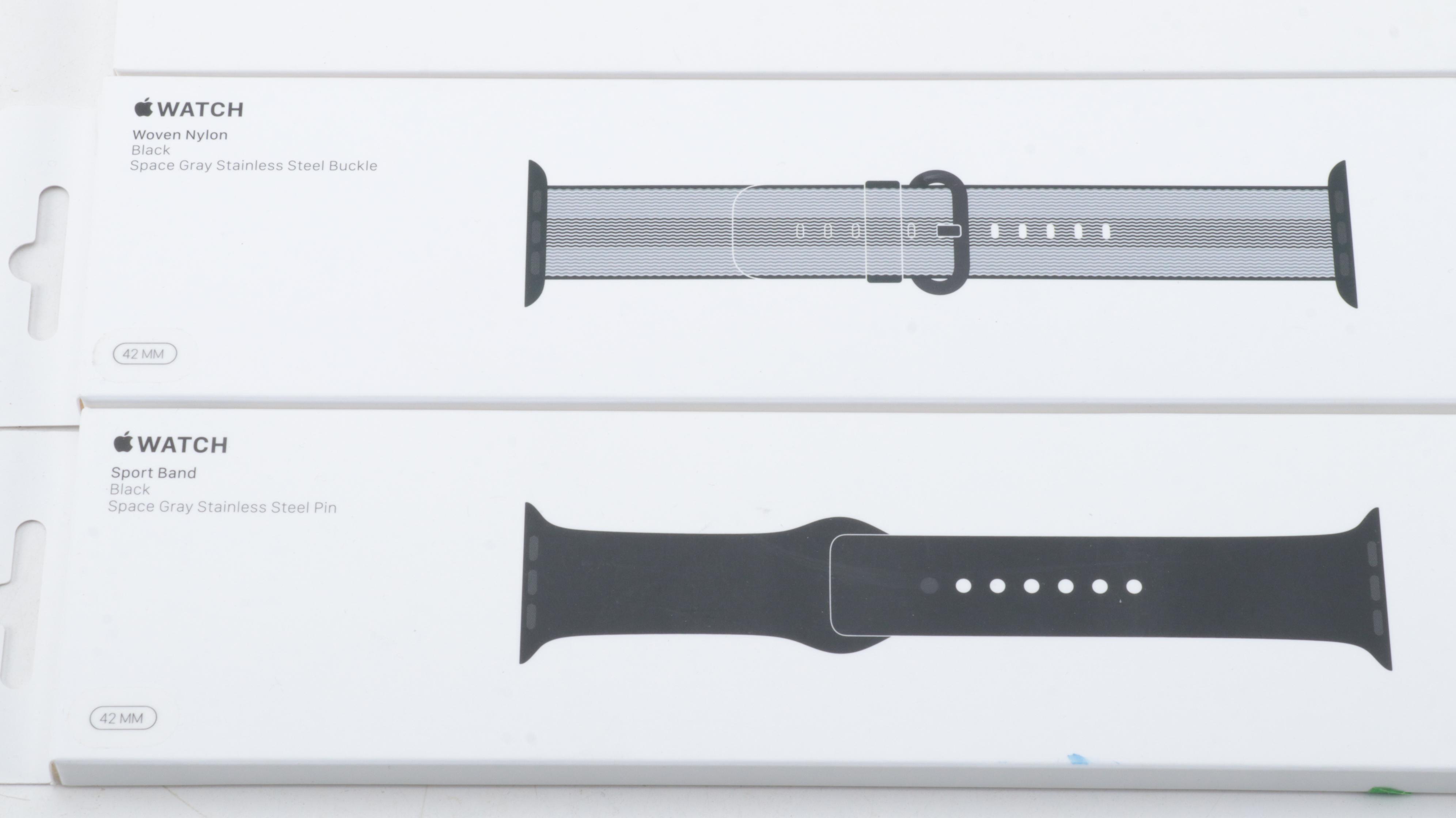 Apple Watch Black Sport Band with Other Apple Watch Bands