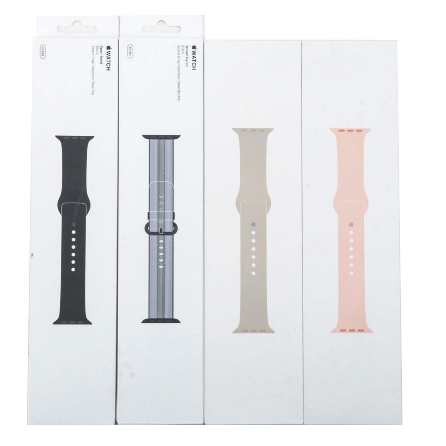 Apple Watch Black Sport Band with Other Apple Watch Bands