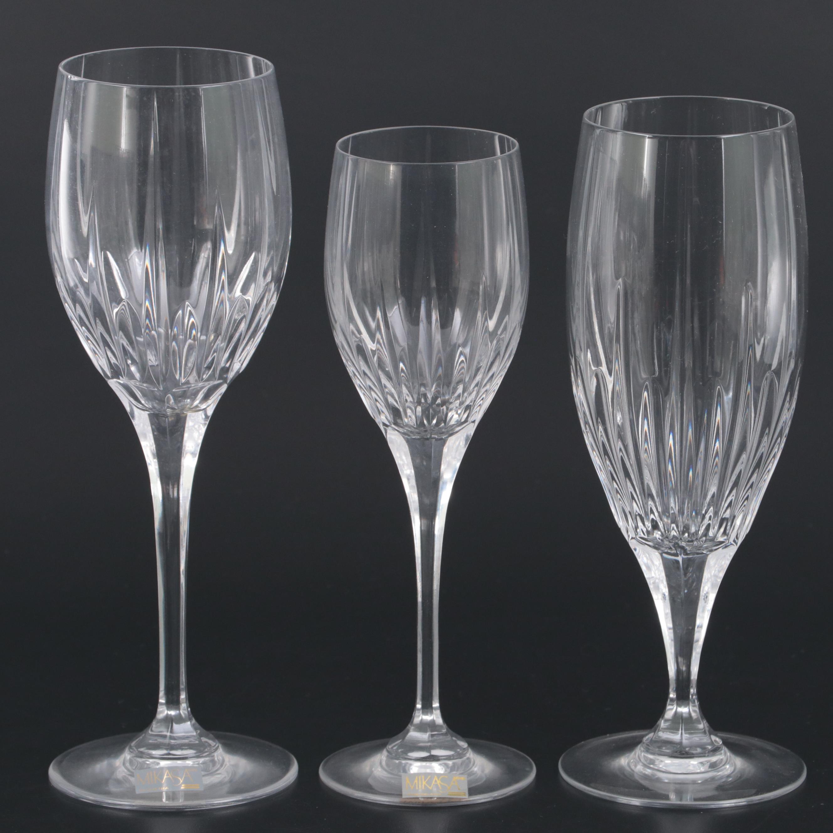Mikasa "Arctic Lights" Crystal Water Goblets and Stemware