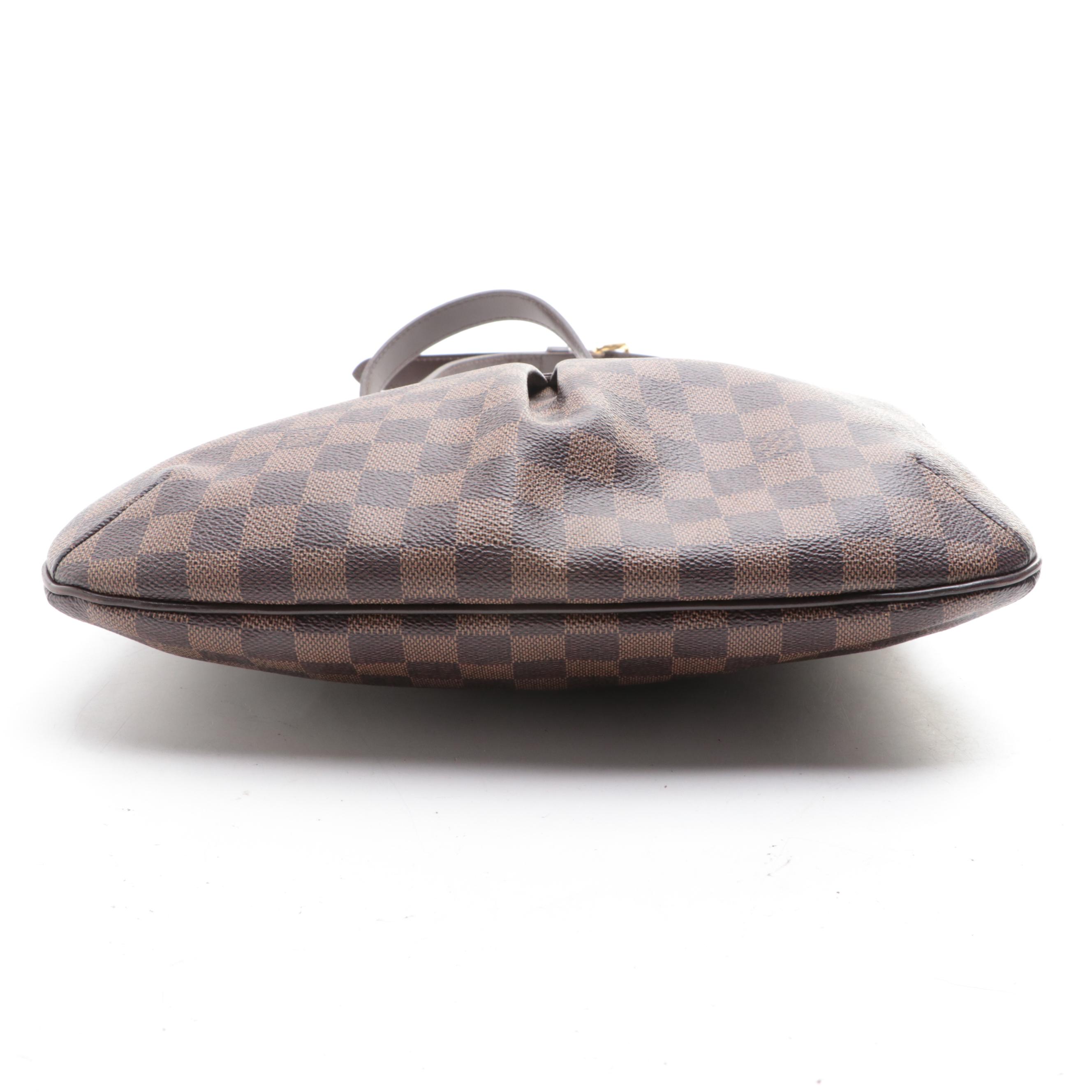 Louis Vuitton Bloomsbury Shoulder Bag in Damier Ebene Canvas/Dark Brown Leather