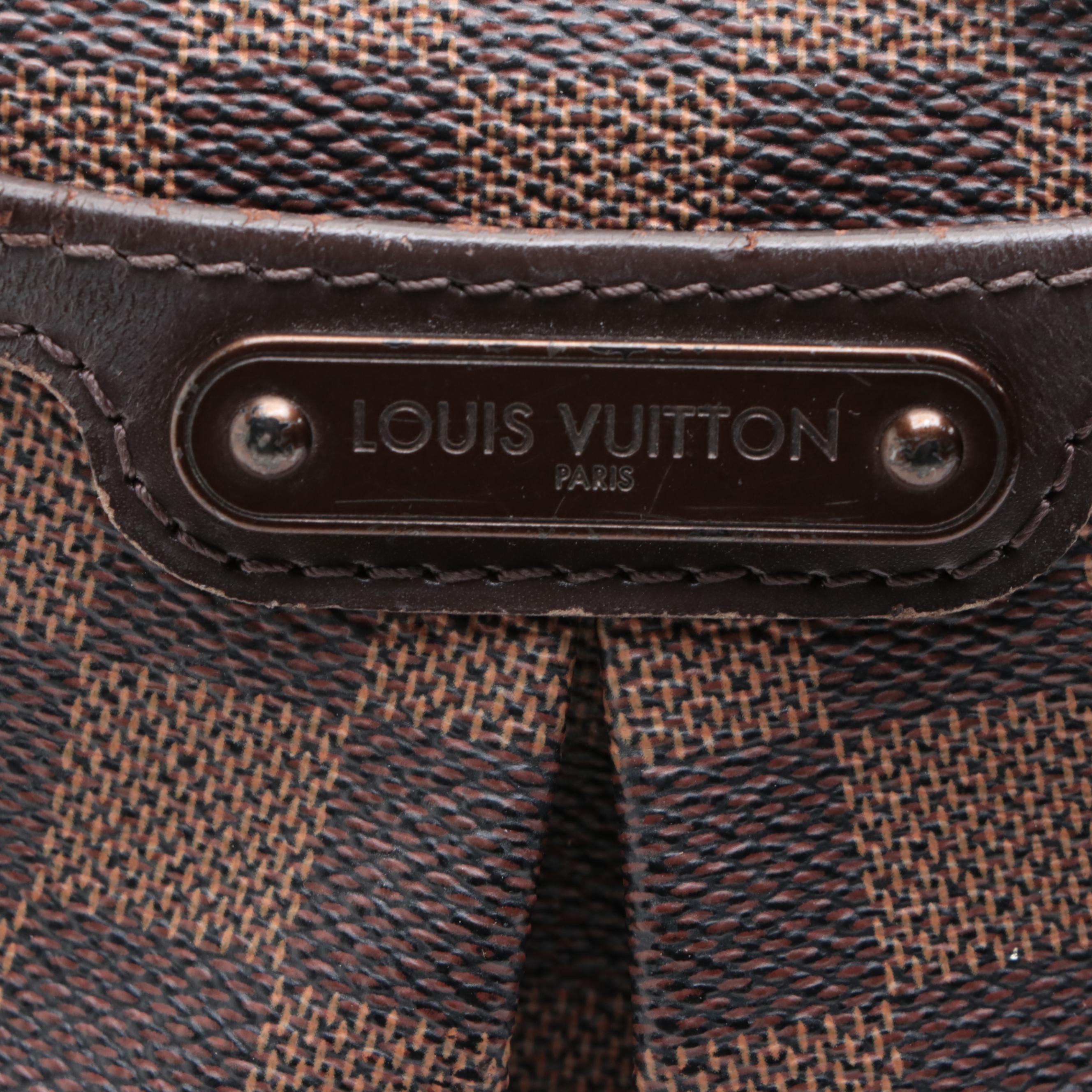 Louis Vuitton Bloomsbury Shoulder Bag in Damier Ebene Canvas/Dark Brown Leather