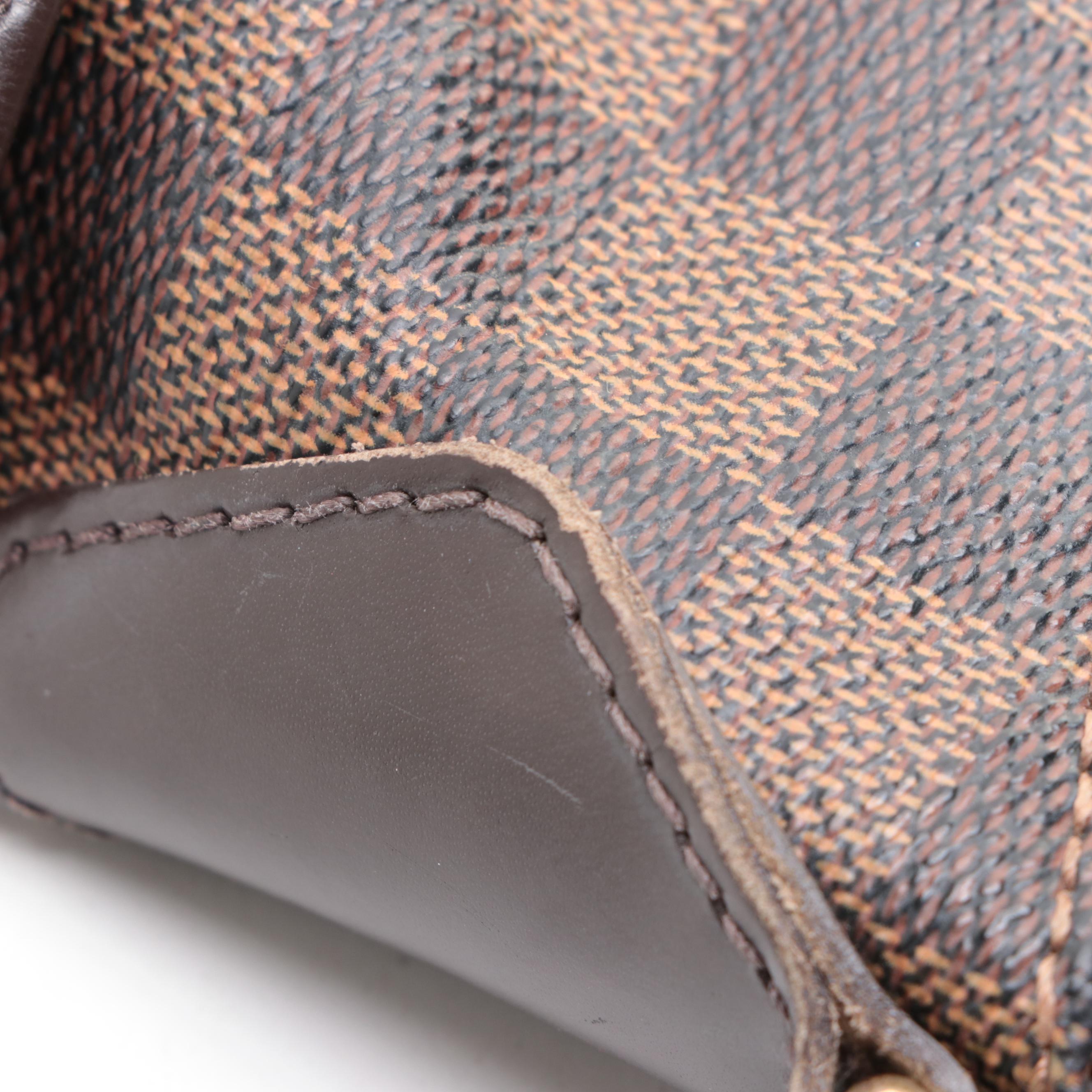 Louis Vuitton Bloomsbury Shoulder Bag in Damier Ebene Canvas/Dark Brown Leather