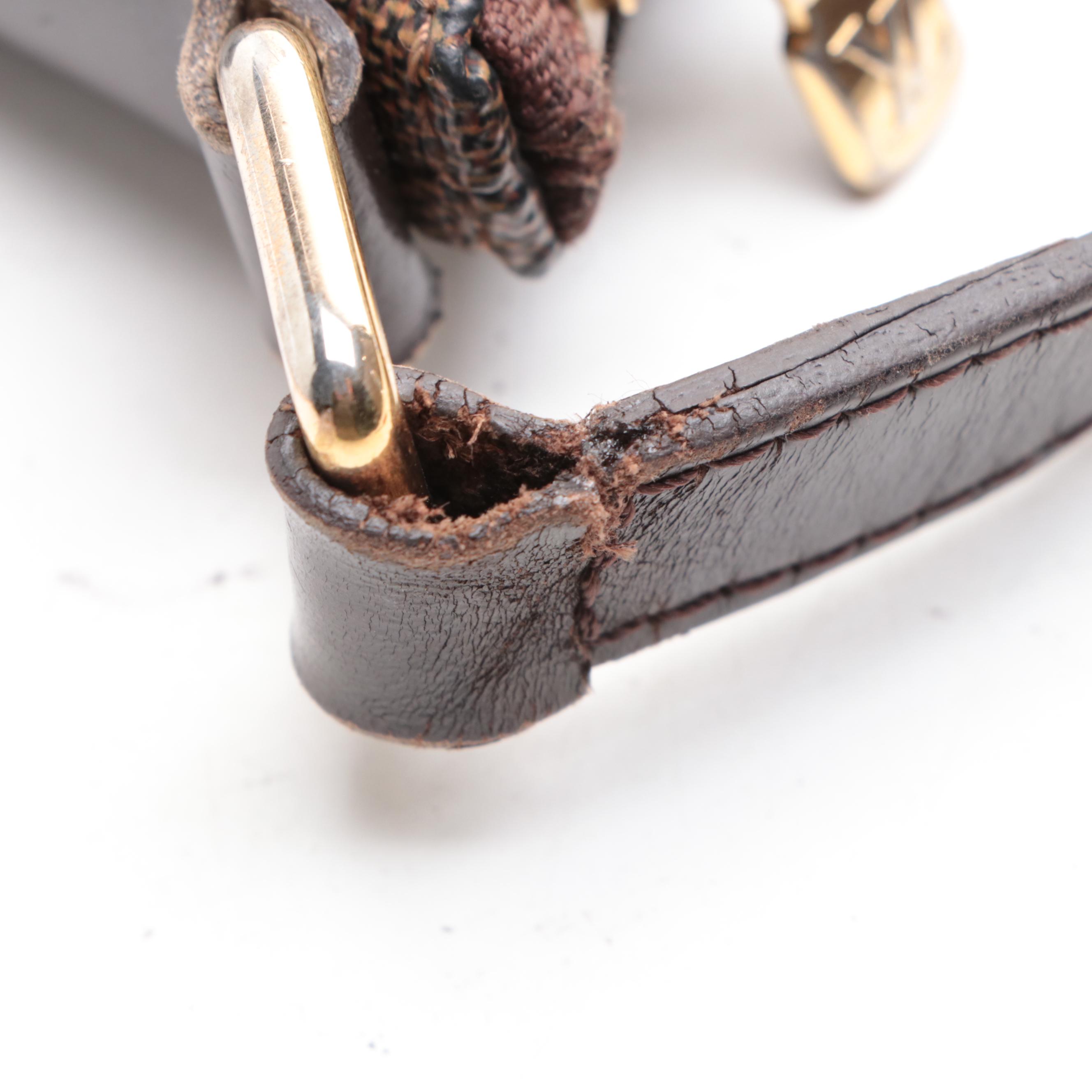 Louis Vuitton Bloomsbury Shoulder Bag in Damier Ebene Canvas/Dark Brown Leather