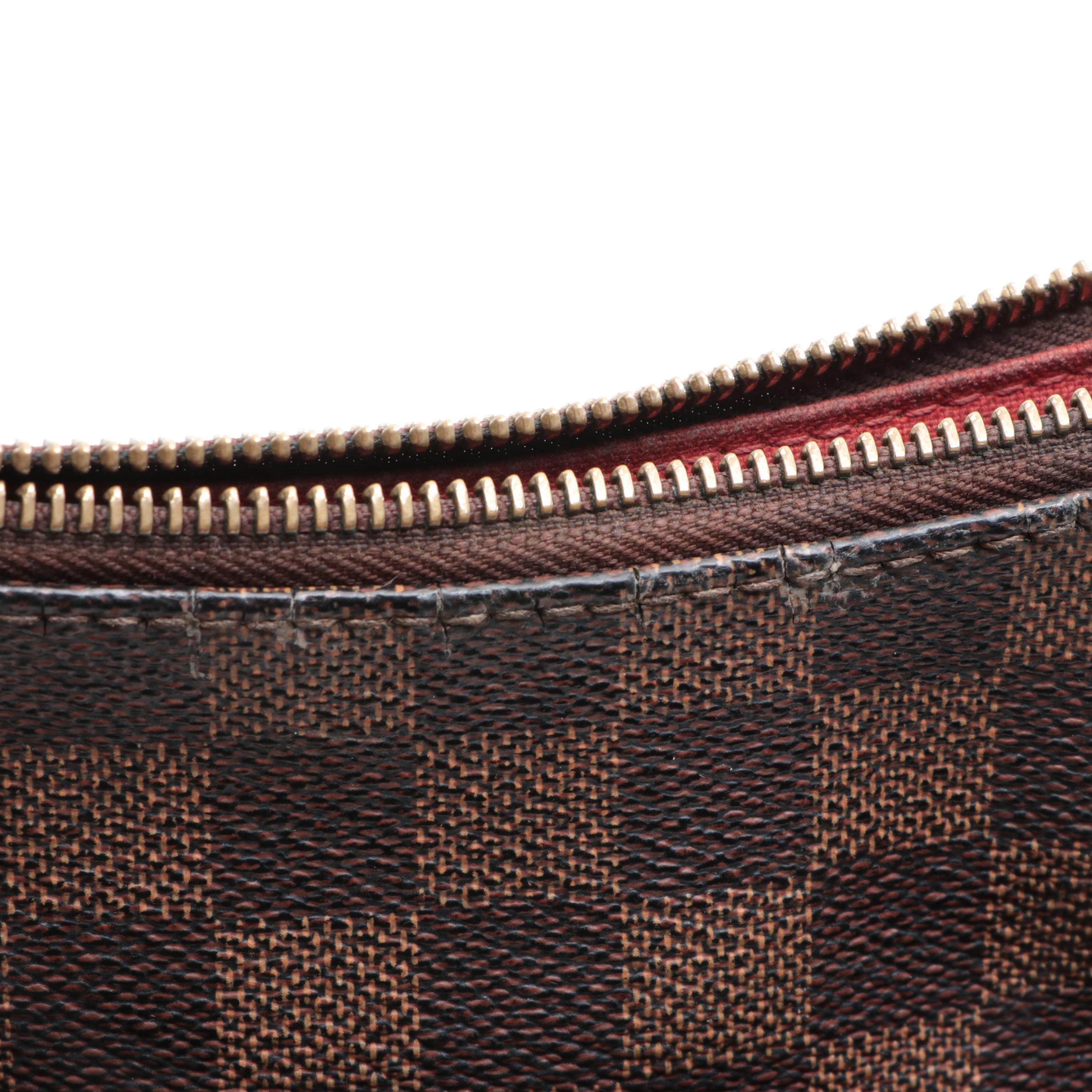 Louis Vuitton Bloomsbury Shoulder Bag in Damier Ebene Canvas/Dark Brown Leather