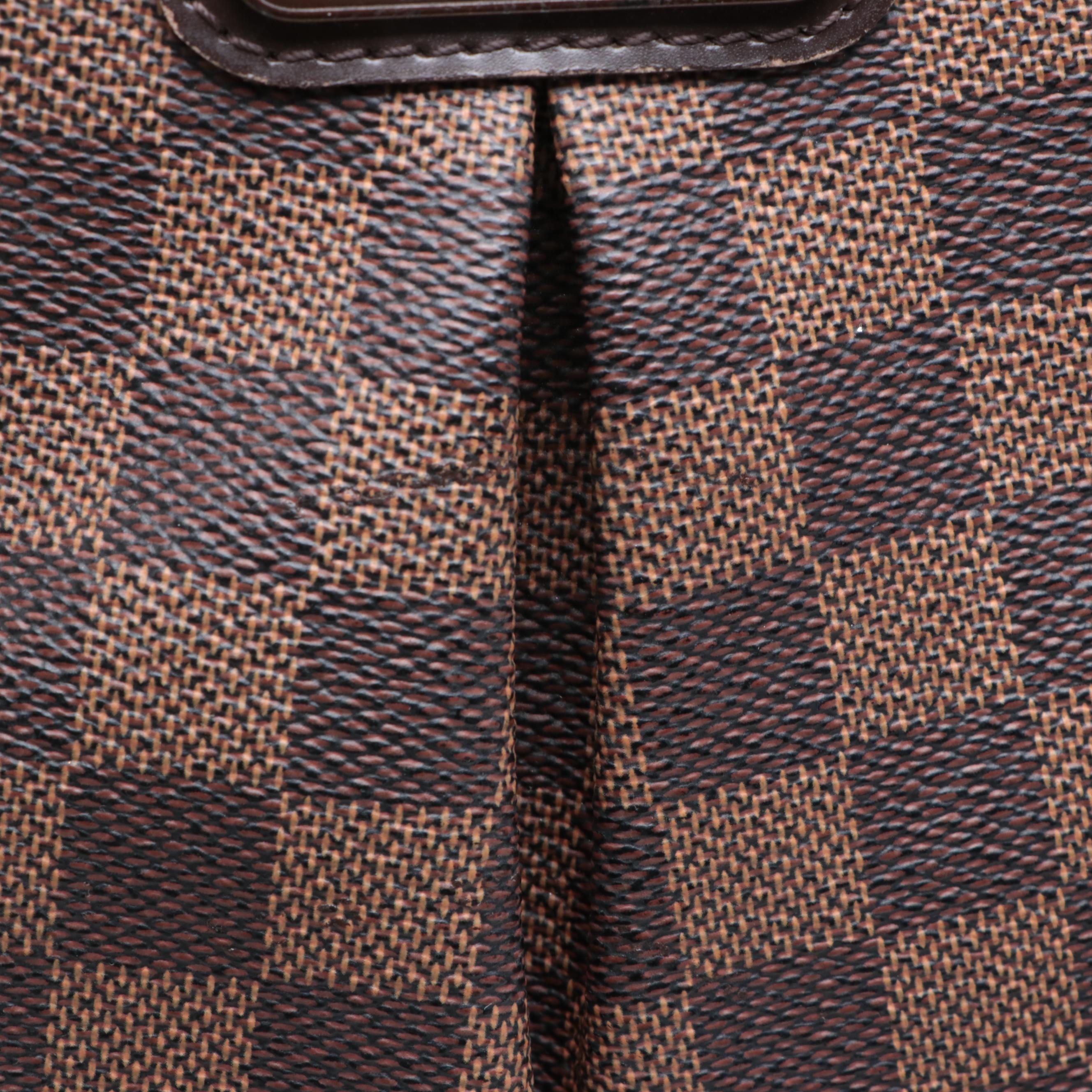 Louis Vuitton Bloomsbury Shoulder Bag in Damier Ebene Canvas/Dark Brown Leather