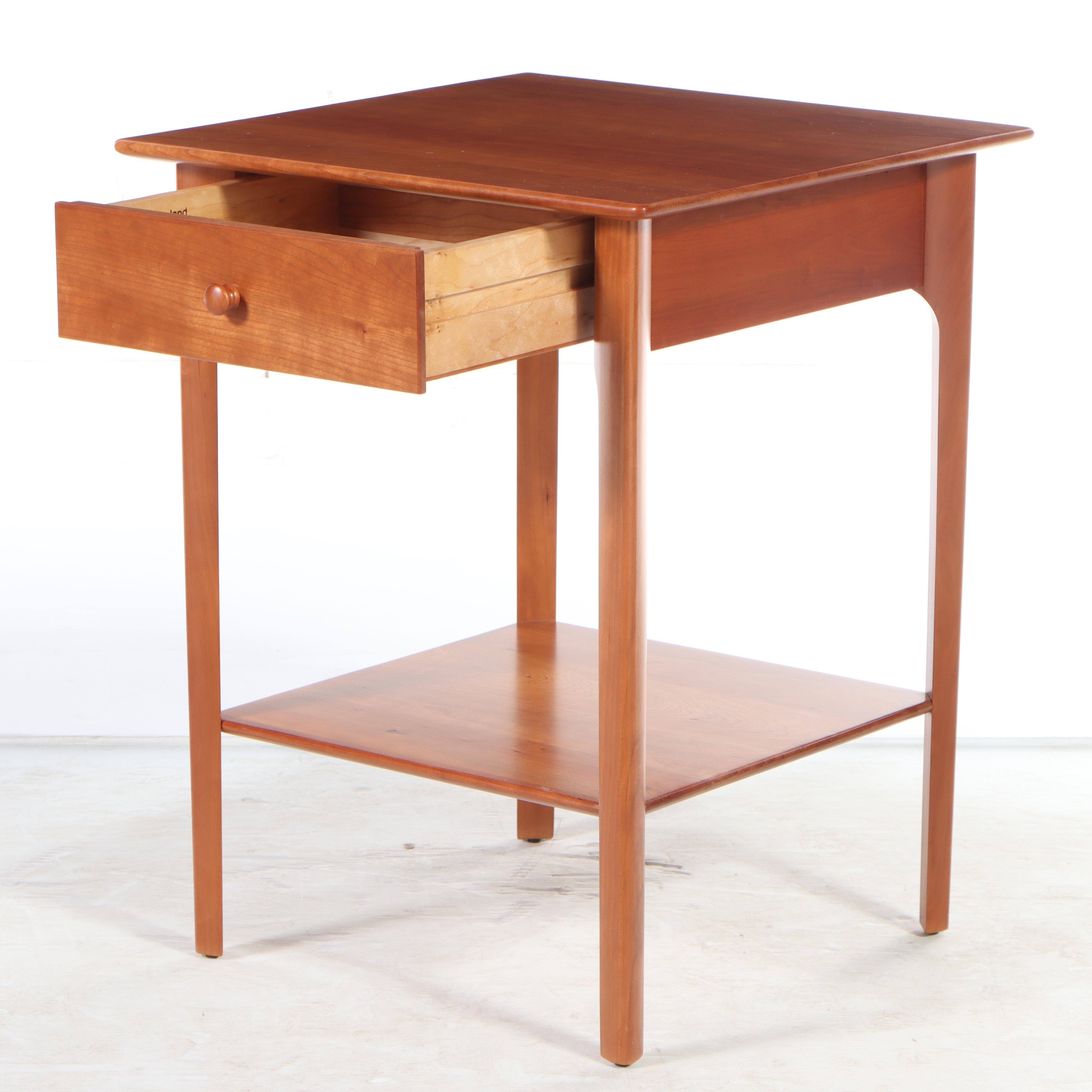 Two Copeland Furniture Shaker Style Cherrywood Side Tables
