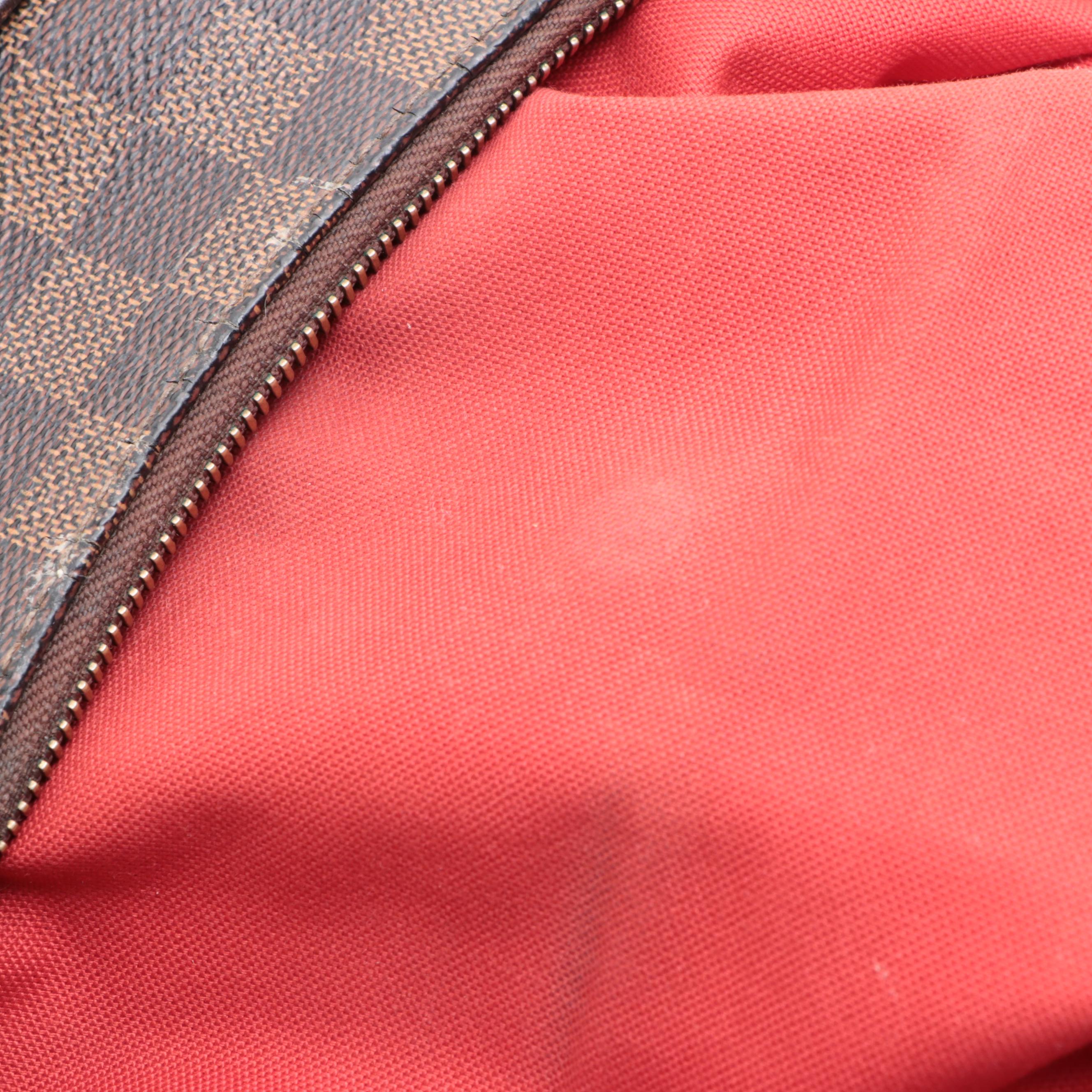 Louis Vuitton Bloomsbury Shoulder Bag in Damier Ebene Canvas/Dark Brown Leather