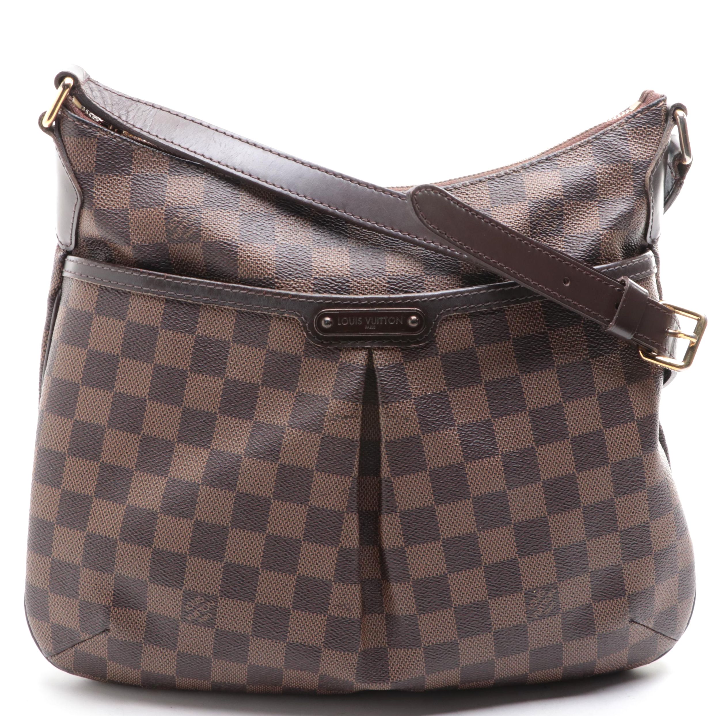Louis Vuitton Bloomsbury Shoulder Bag in Damier Ebene Canvas/Dark Brown Leather