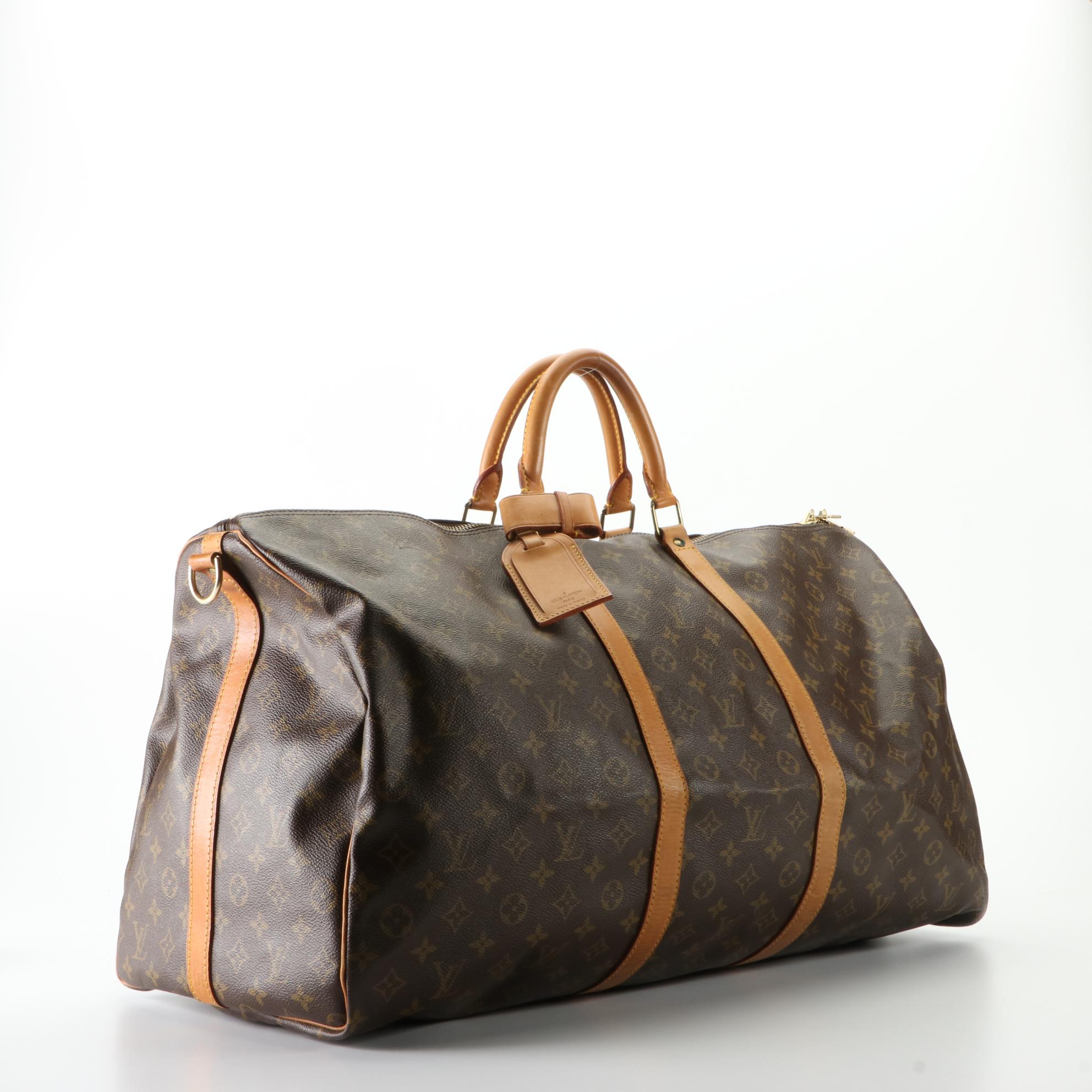 Louis Vuitton Keepall Bandolière 60 in Monogram Canvas and Vachetta Leather