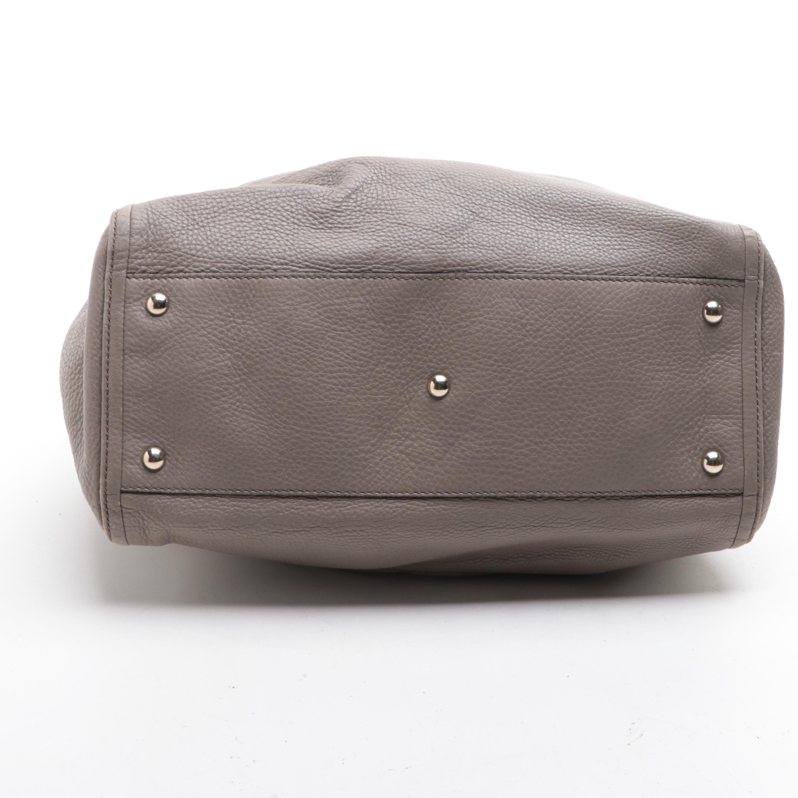 Gucci Soho Small Tassel Tote in Grey Leather