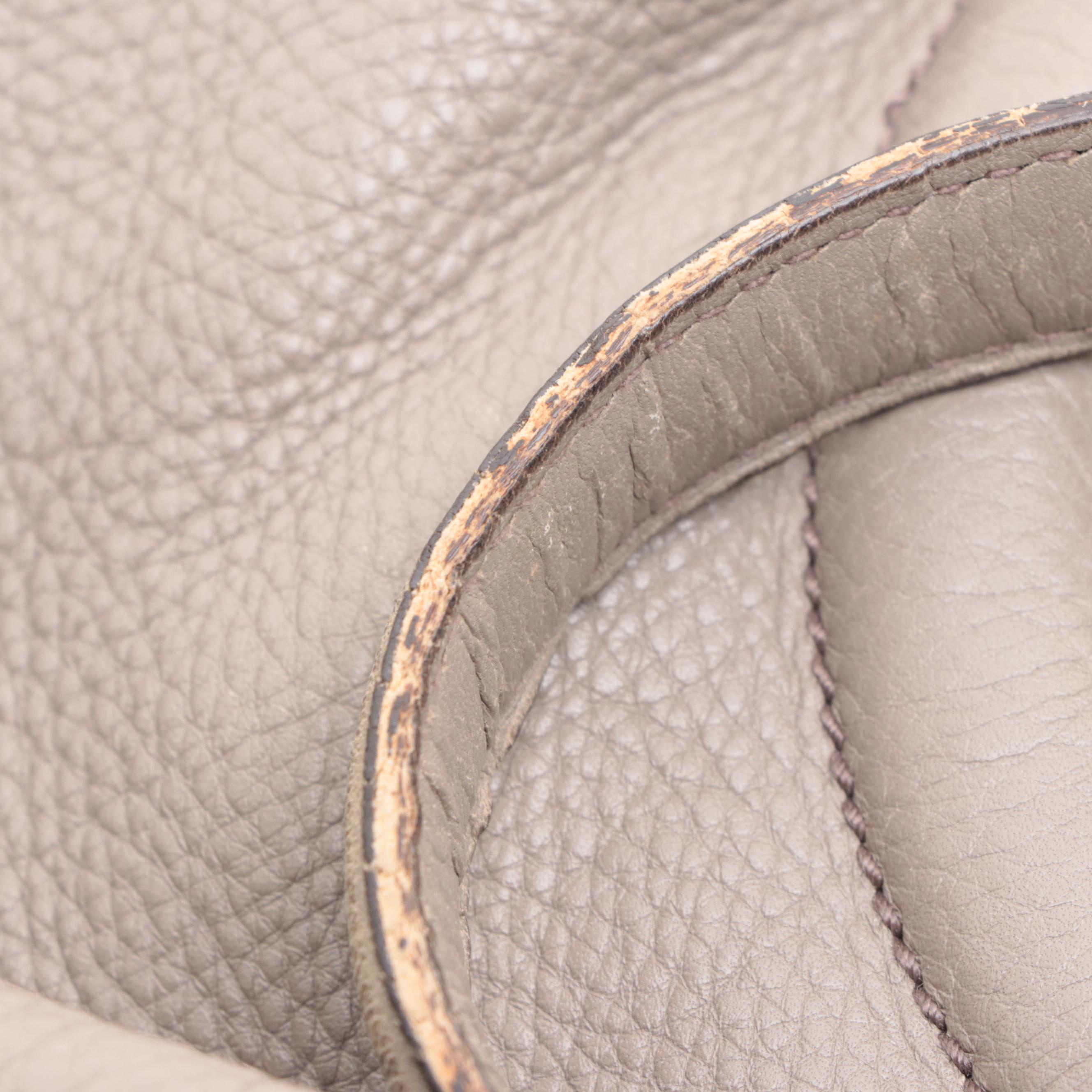 Gucci Soho Small Tassel Tote in Grey Leather