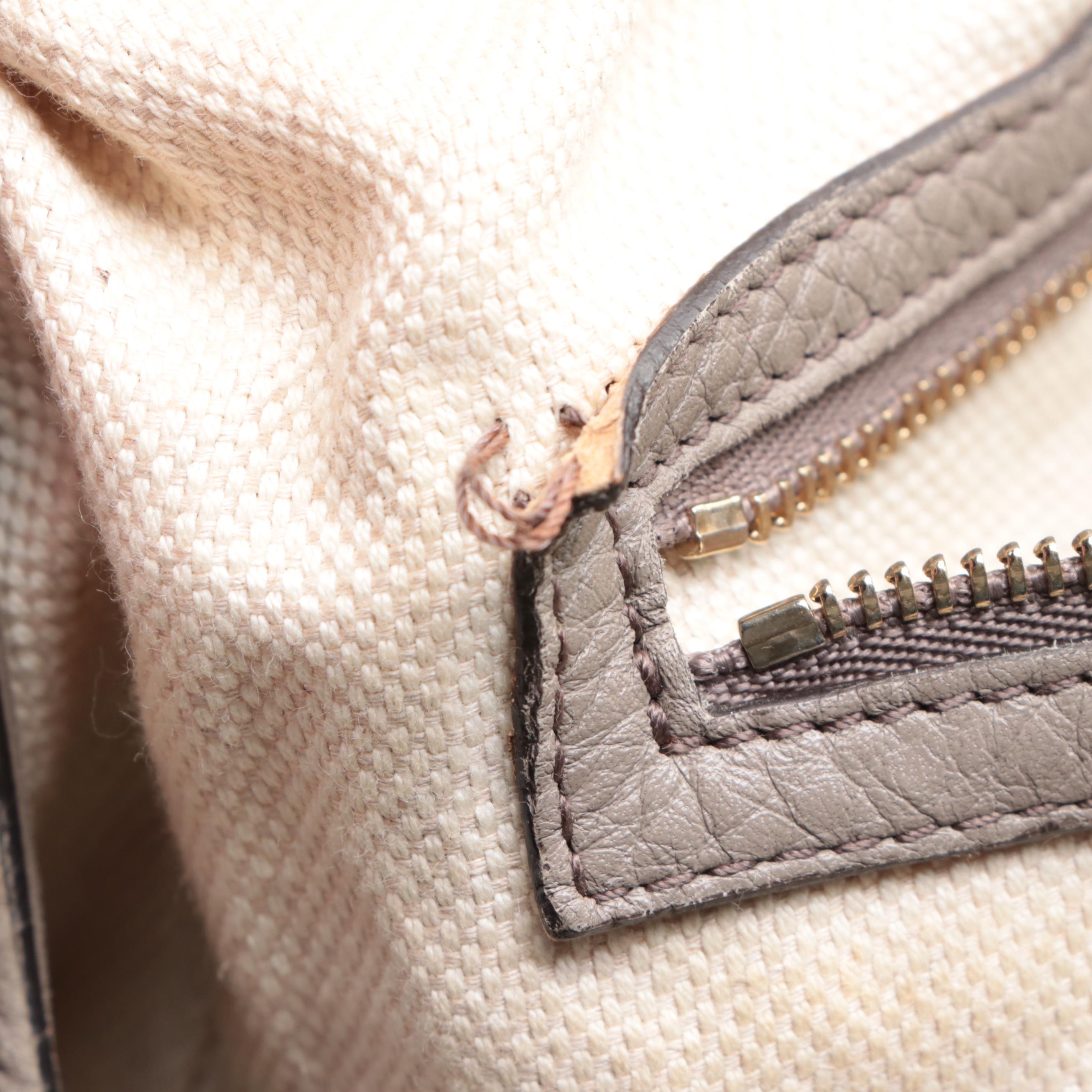 Gucci Soho Small Tassel Tote in Grey Leather