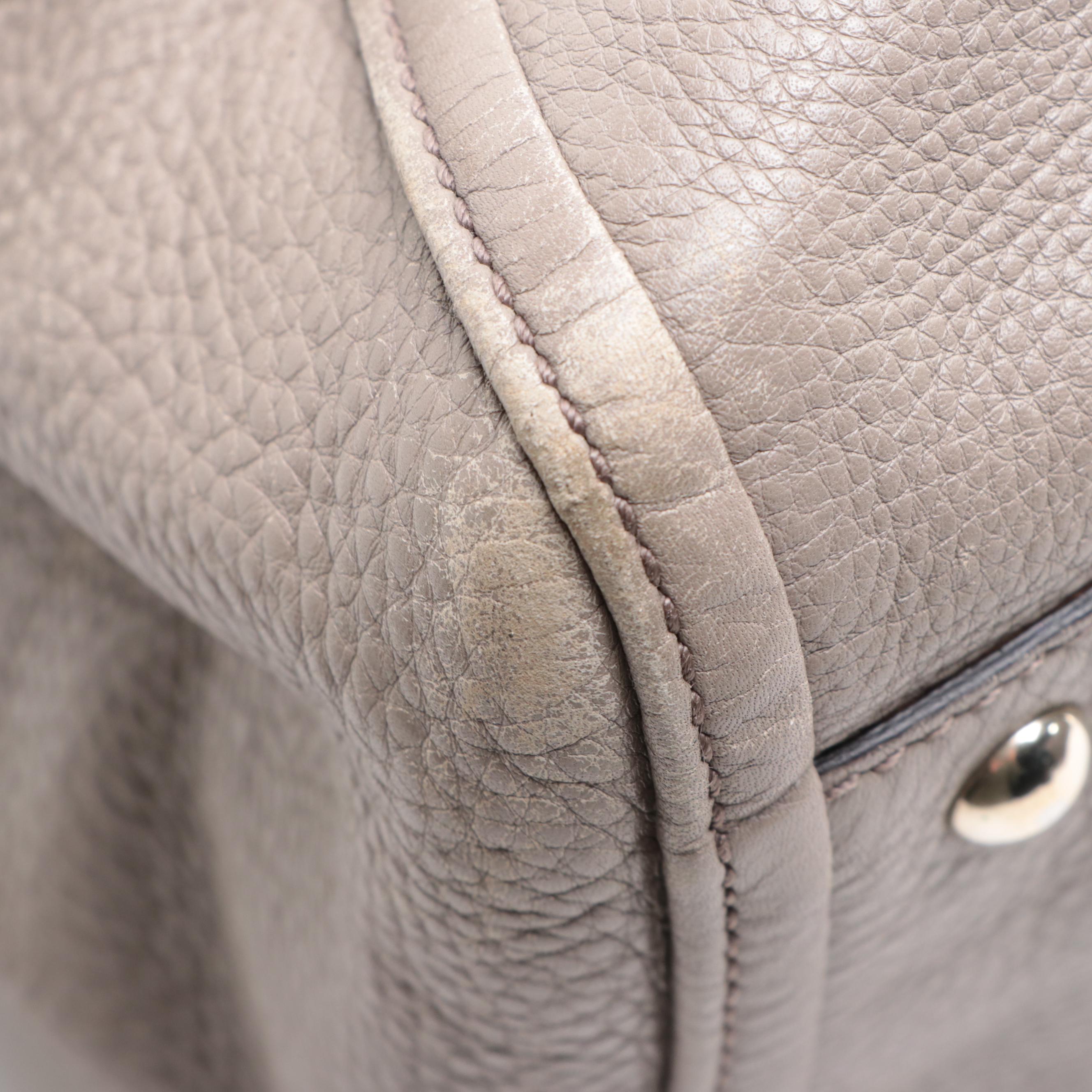 Gucci Soho Small Tassel Tote in Grey Leather