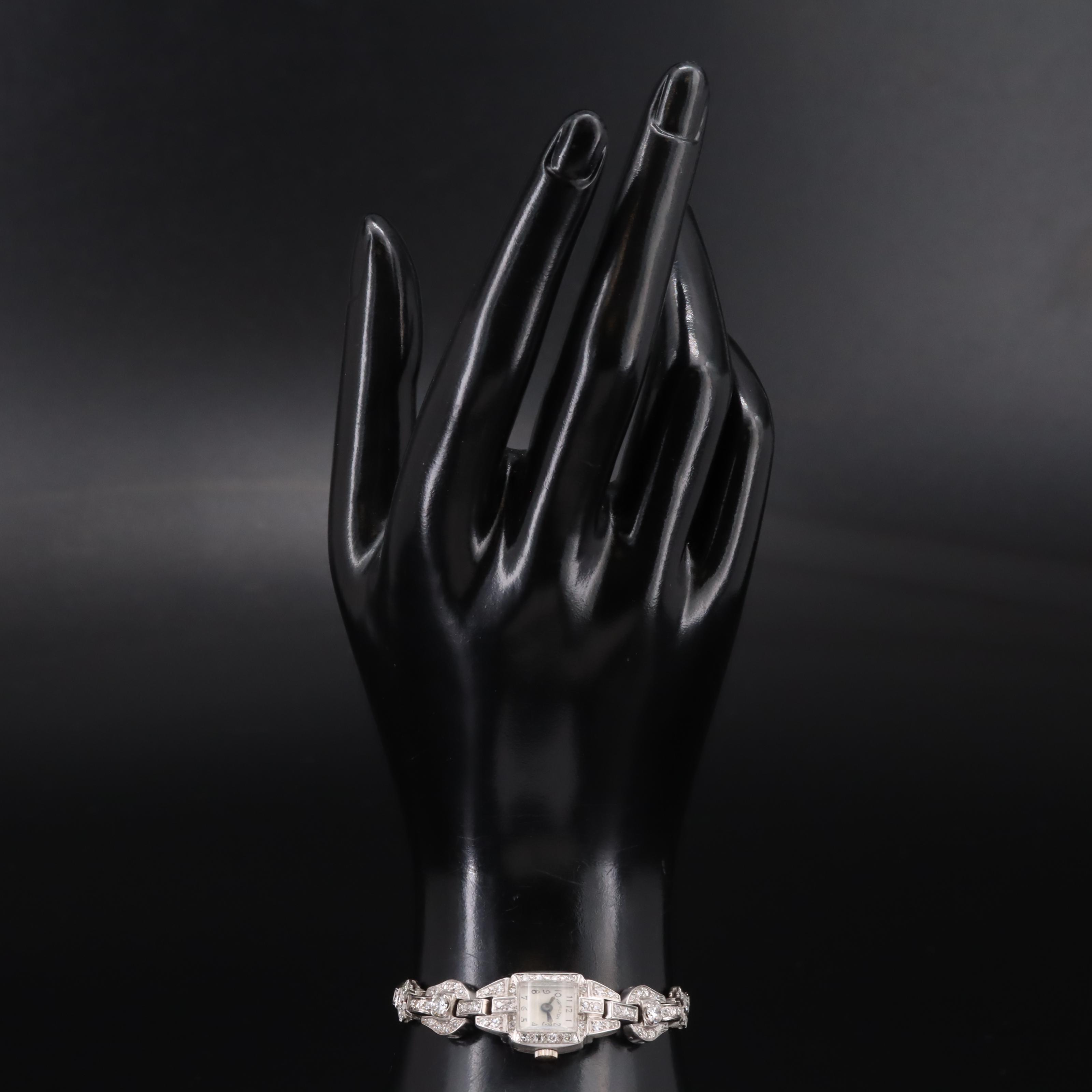 Platinum and 14K Hamilton 2.20 CTW Diamond Watch