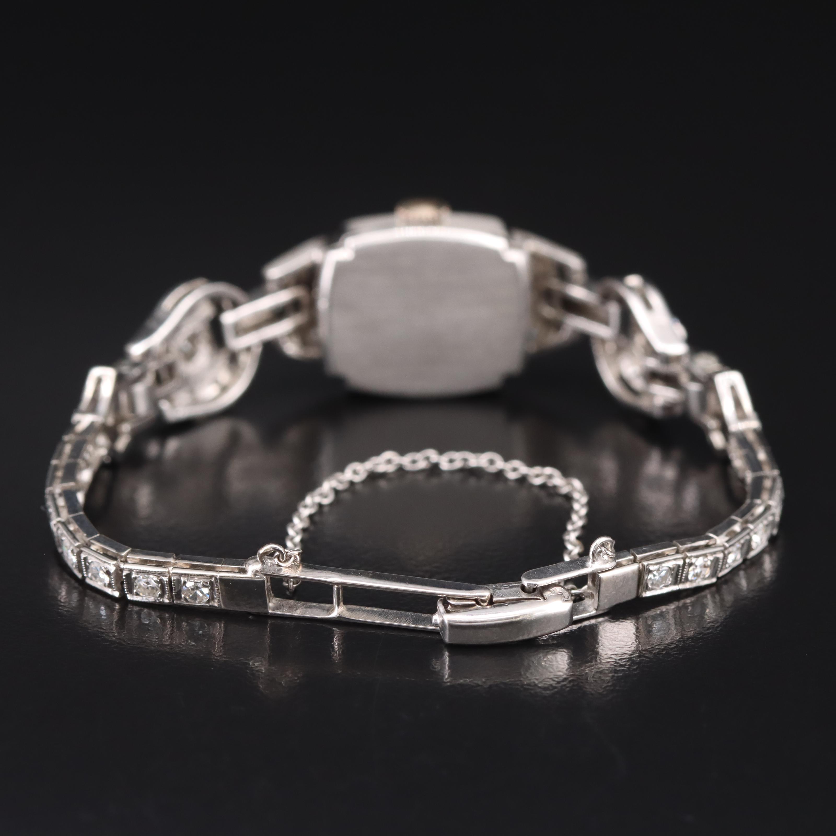 Platinum and 14K Hamilton 2.20 CTW Diamond Watch