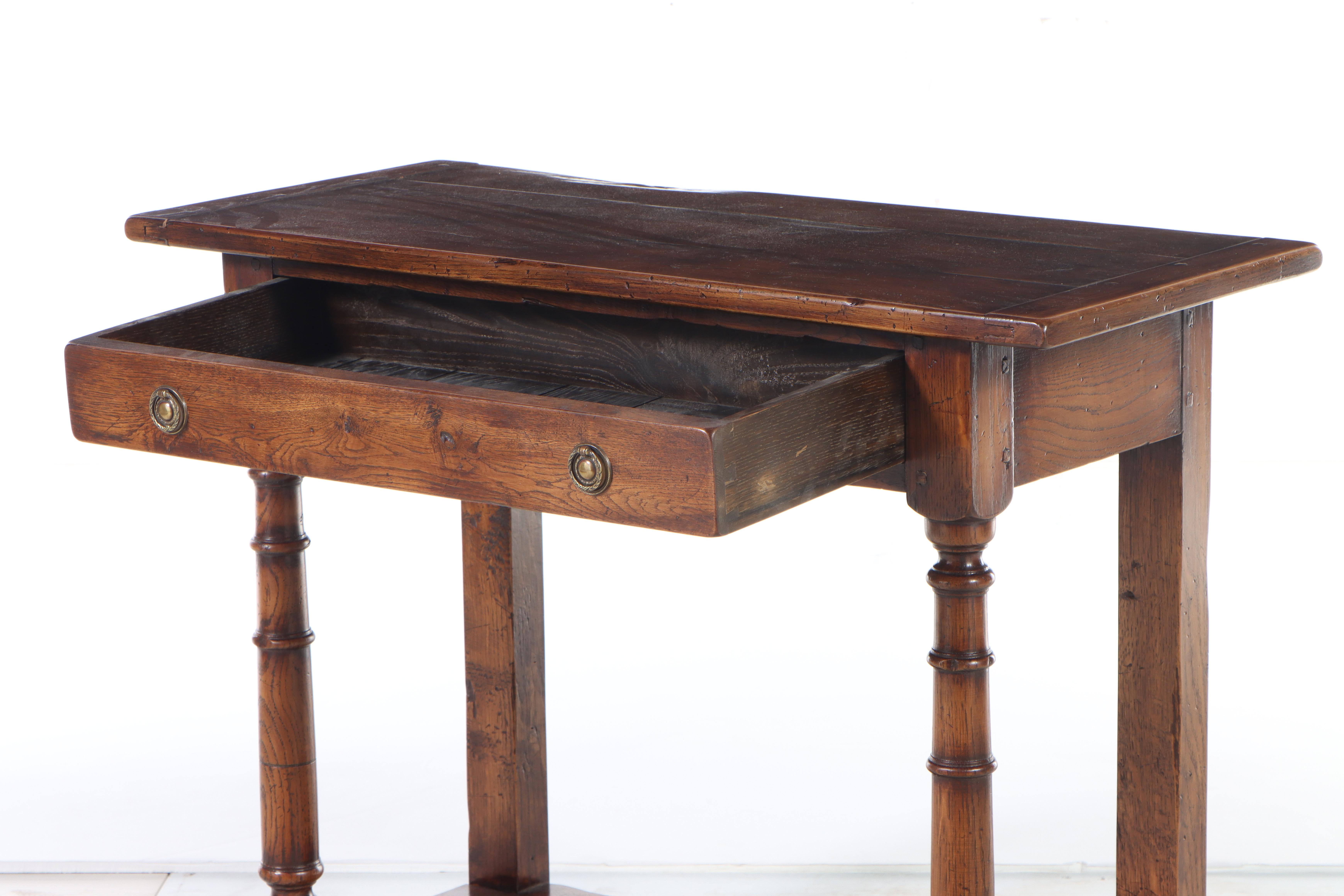Charles II Style Oak Two-Tier Side Table