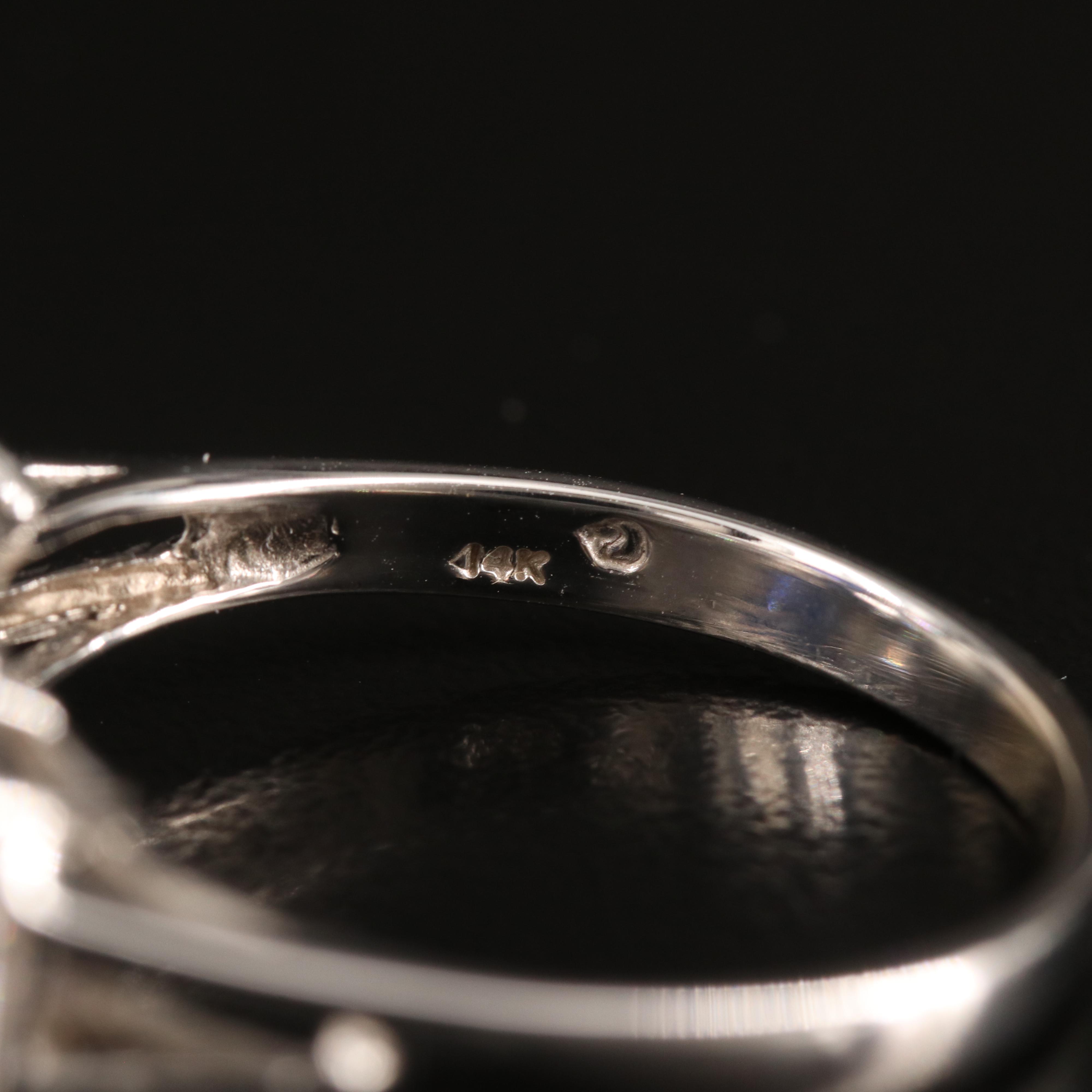 14K Sapphire and Cubic Zirconia Three Stone Ring