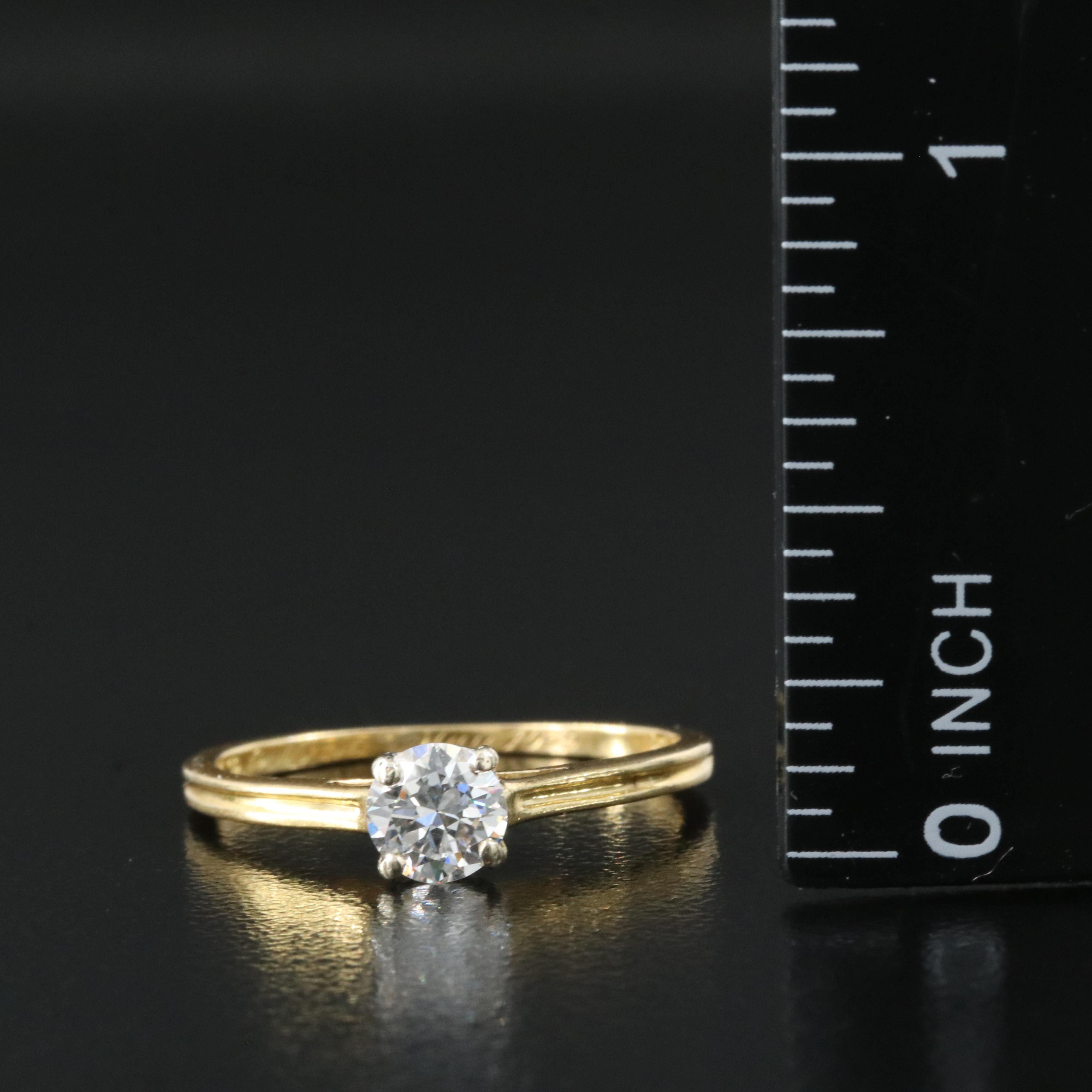 Tiffany & Co. 18K 0.50 CT Diamond Solitaire Ring with Platinum Mounting