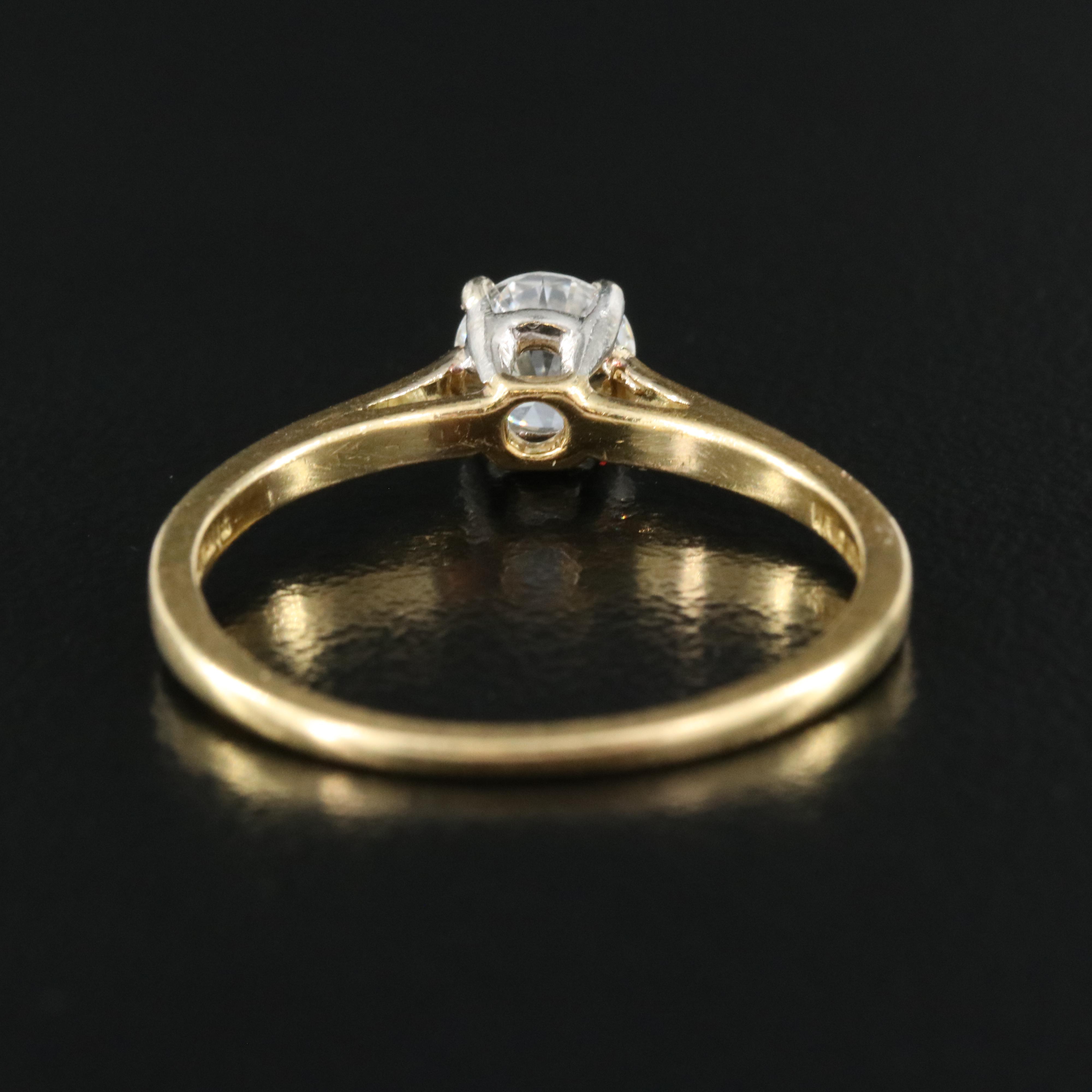 Tiffany & Co. 18K 0.50 CT Diamond Solitaire Ring with Platinum Mounting