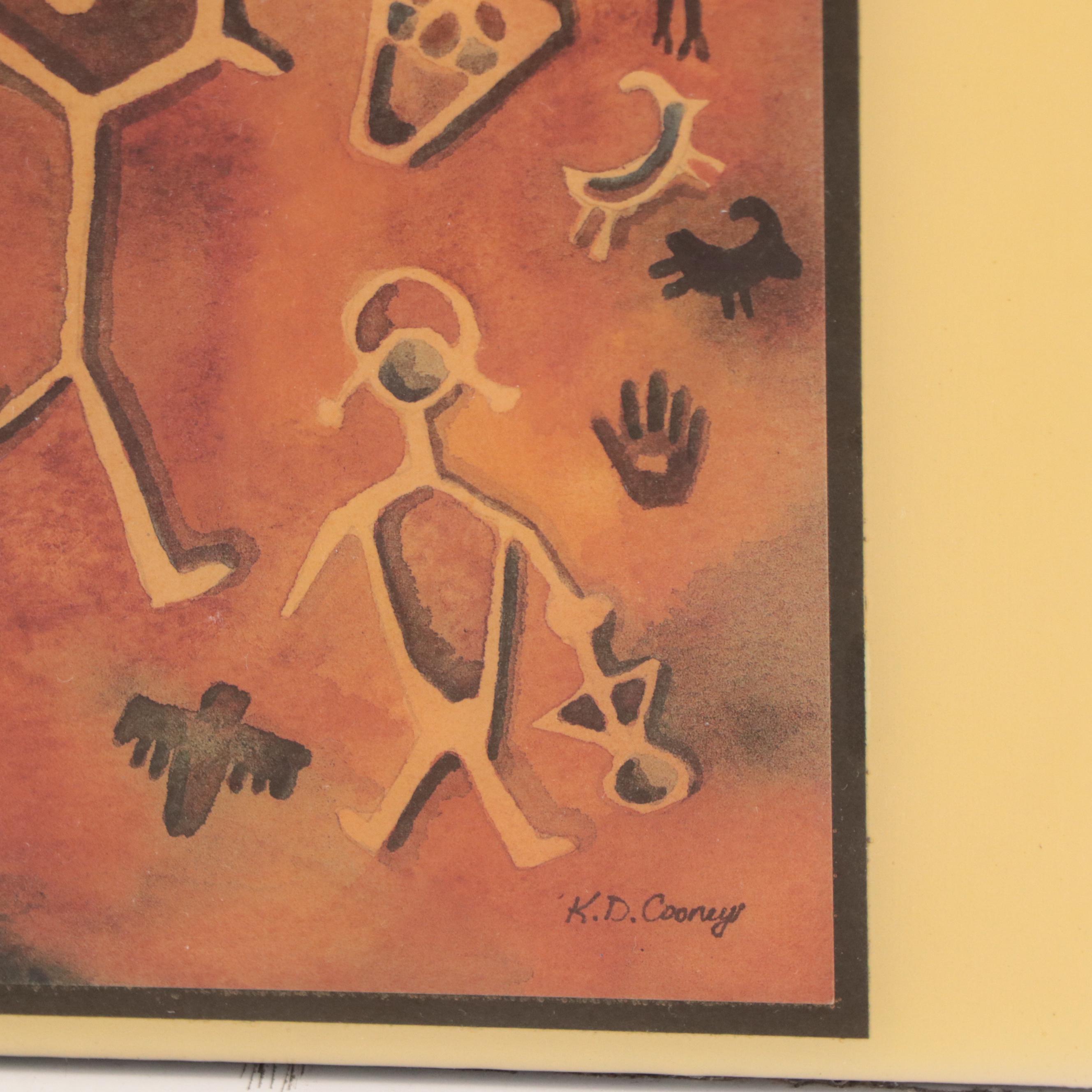 Offset Lithographs After Kathy Cooney of Stylized Figures, 21st Century