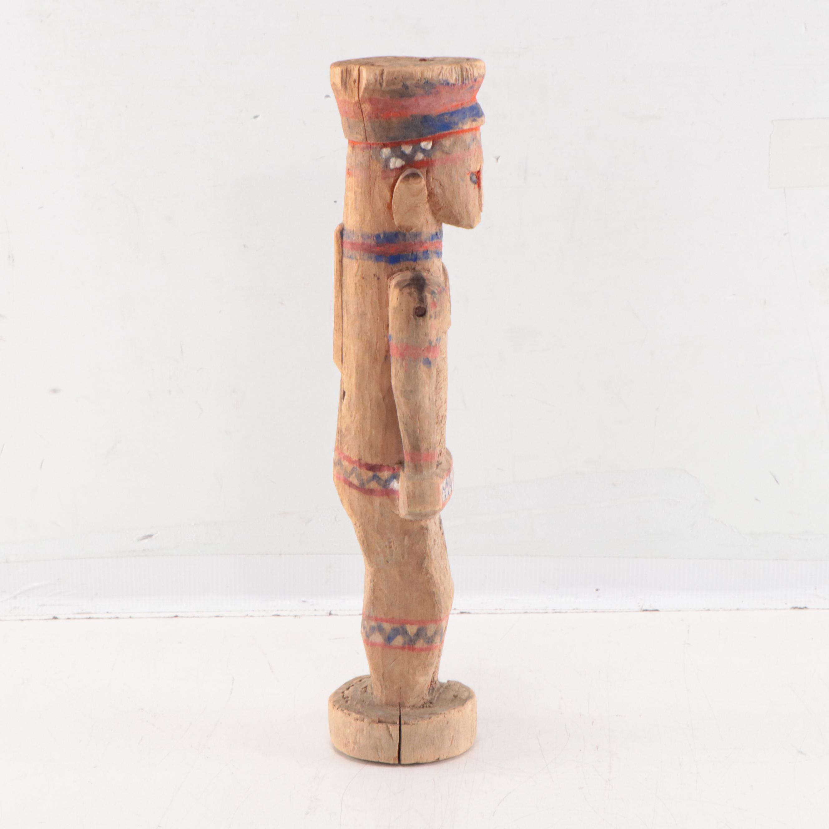 South Seas Style  Carved Wood Figure, 1944