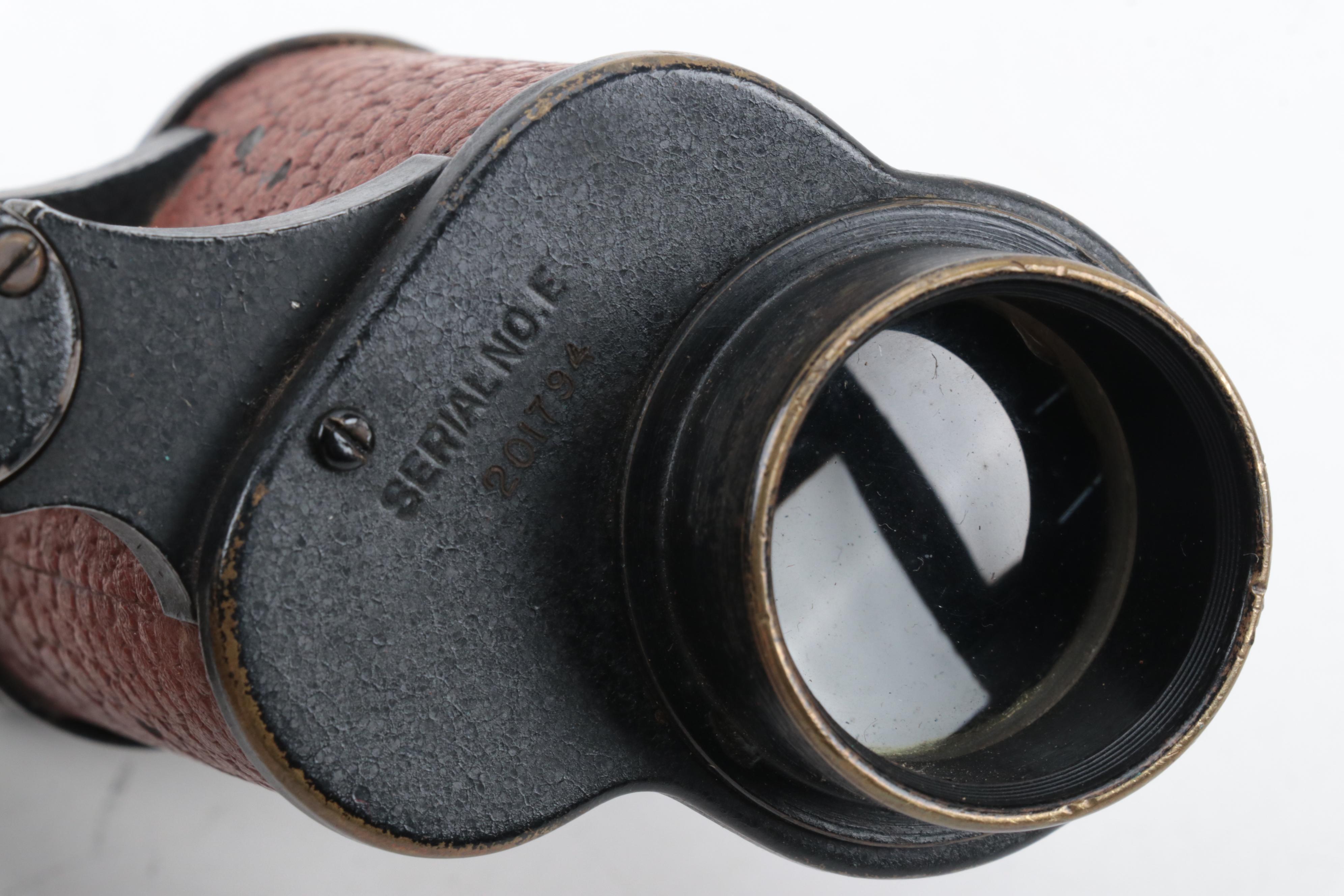 WWII Era Talbot Reels for U. S. Army Corps Binoculars with Cases