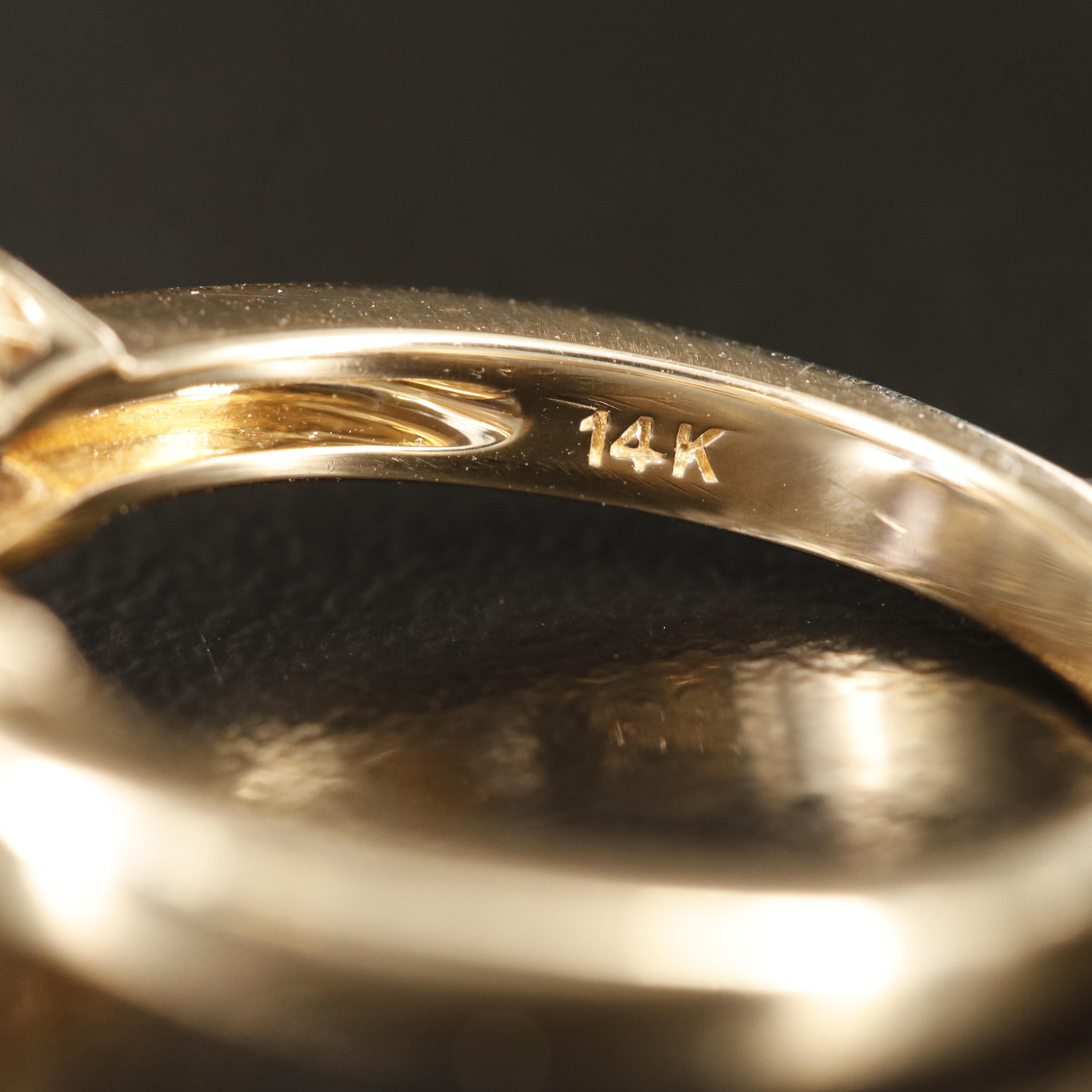 14K Tanzanite, Topaz and Diamond Ring