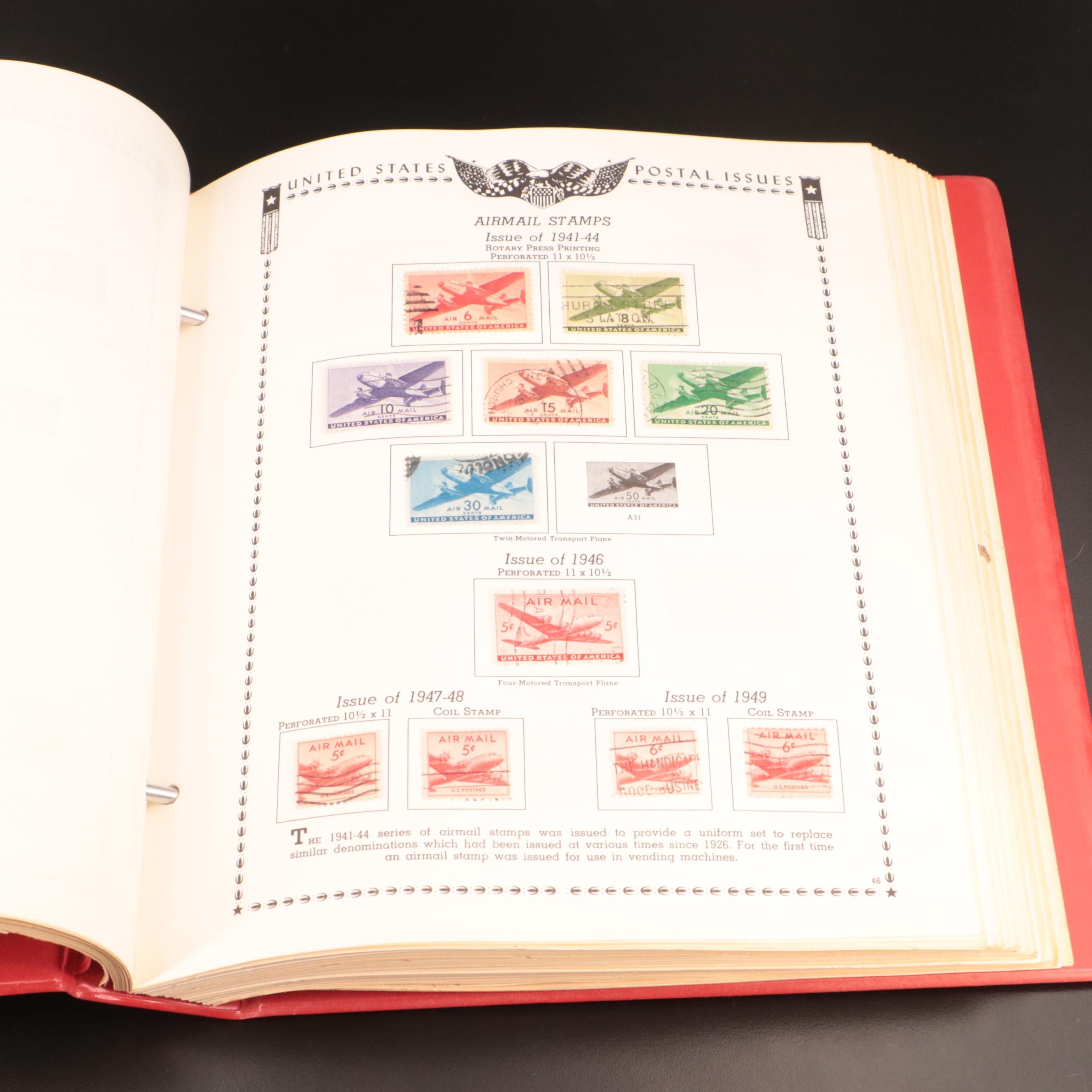 Postage Stamp Collection in Minkus "All American Stamp Album"