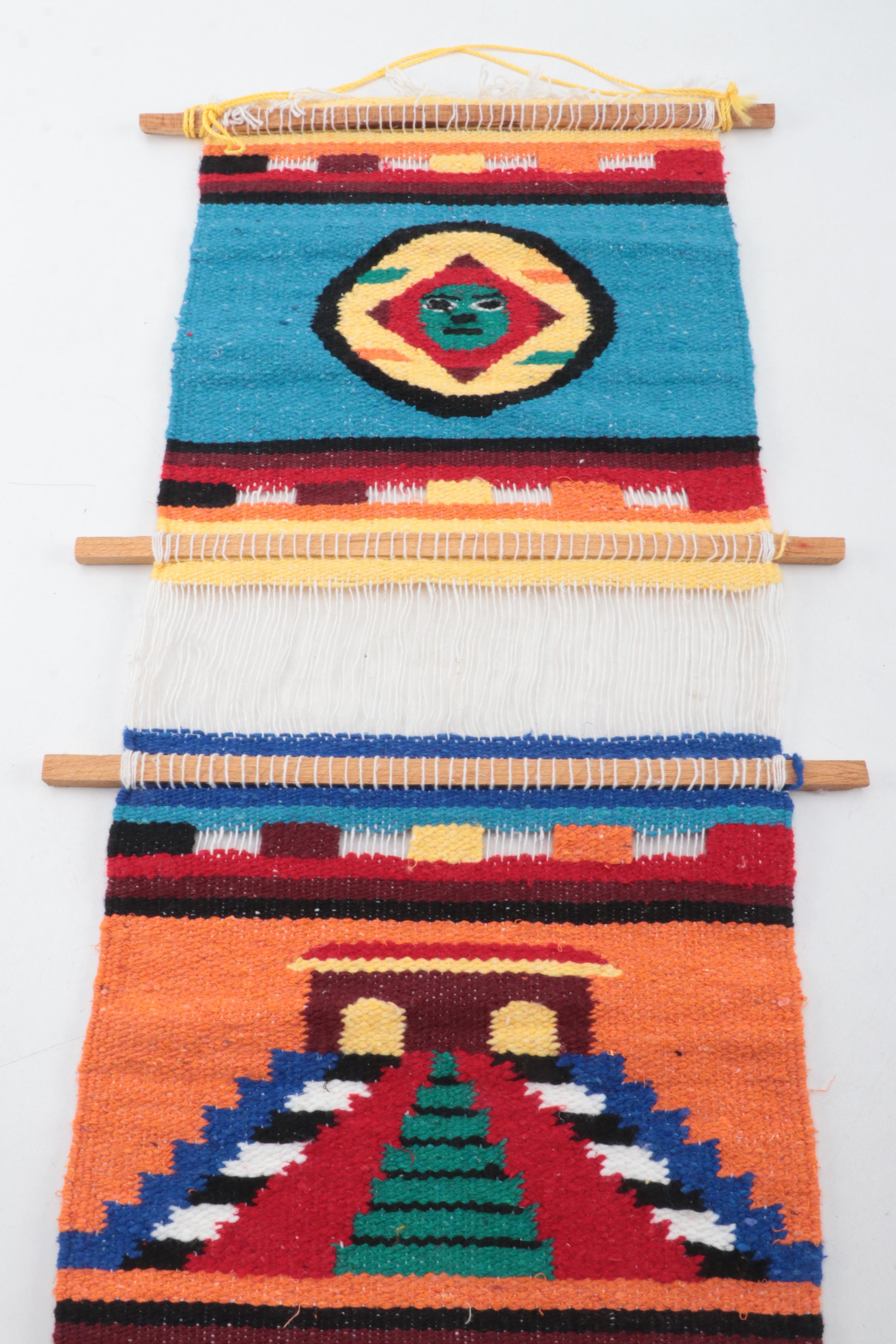 Three Handwoven South American Zapotec Style Wall Hangings