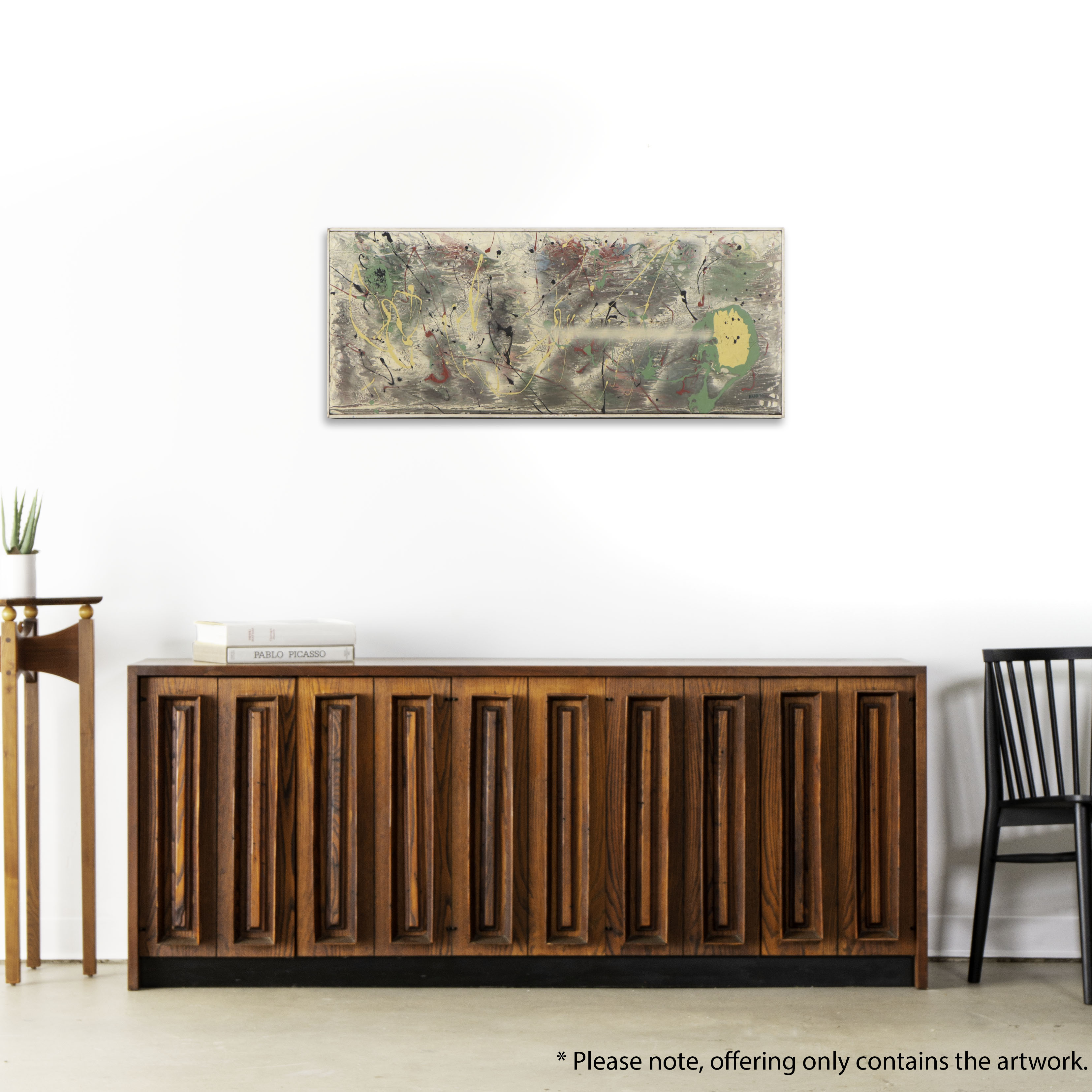 Chuck Barr Abstract Expressionistic Acrylic Painting, 1970