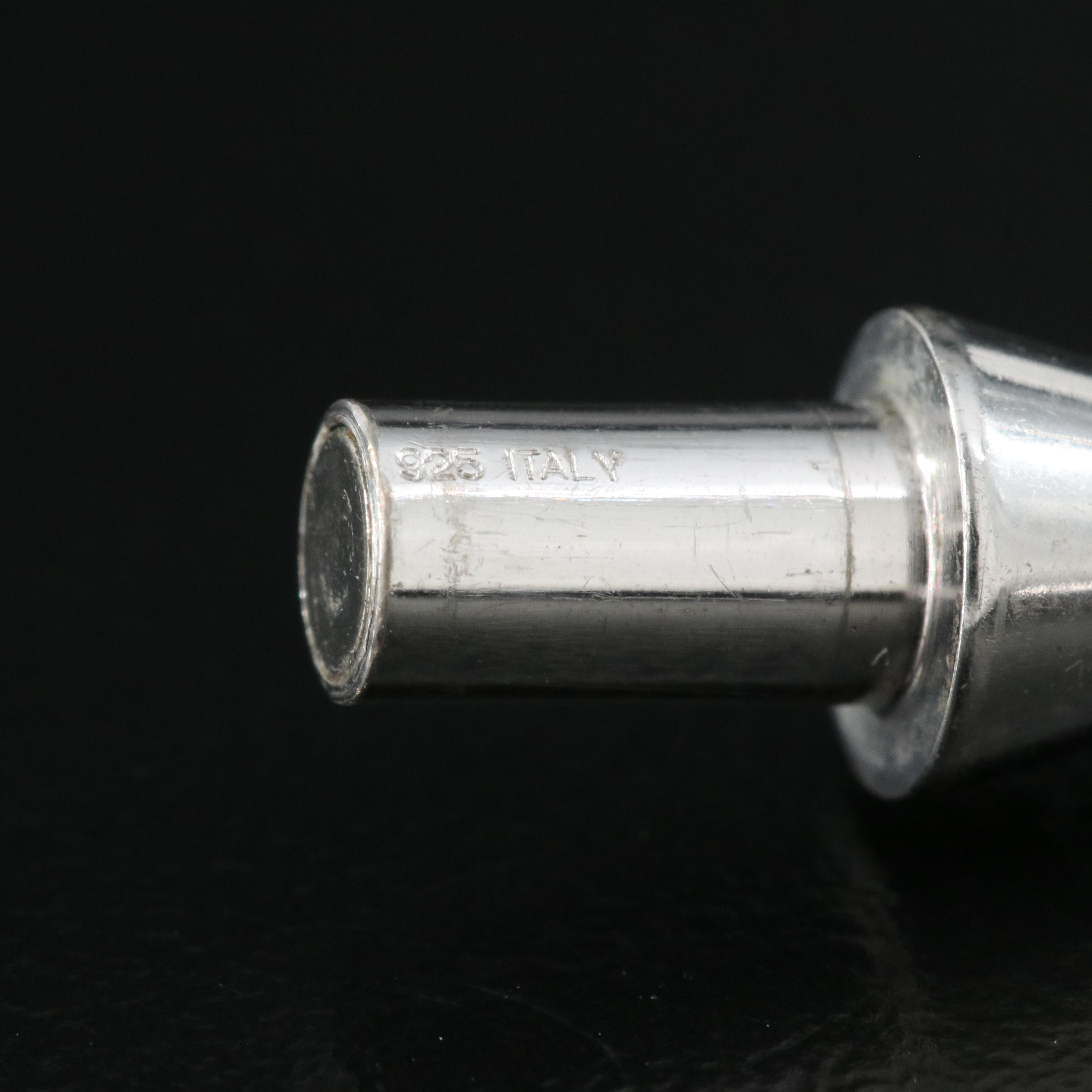 Sterling Popcorn Necklace with Cubic Zirconia Clasp