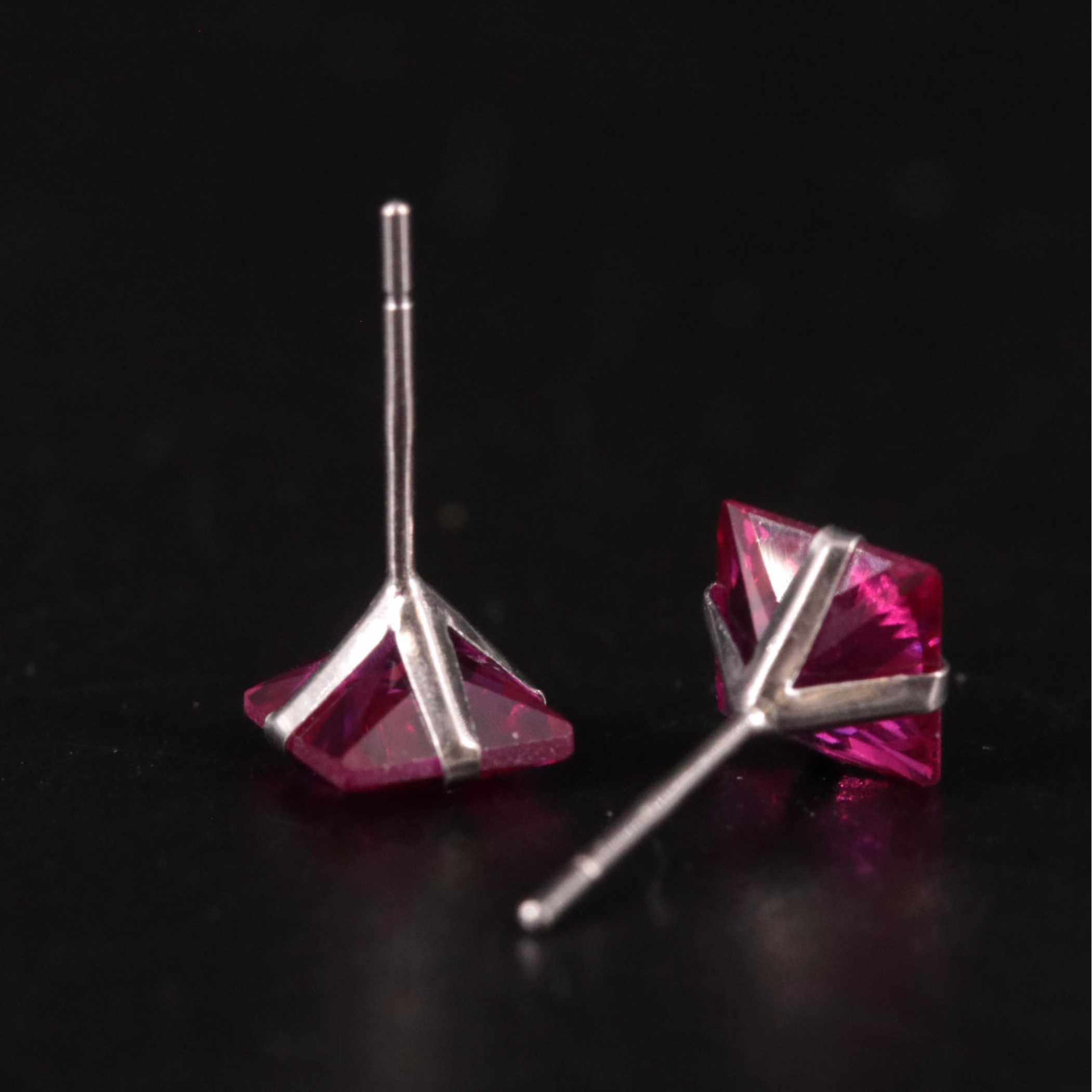 14K Ruby Stud Earrings
