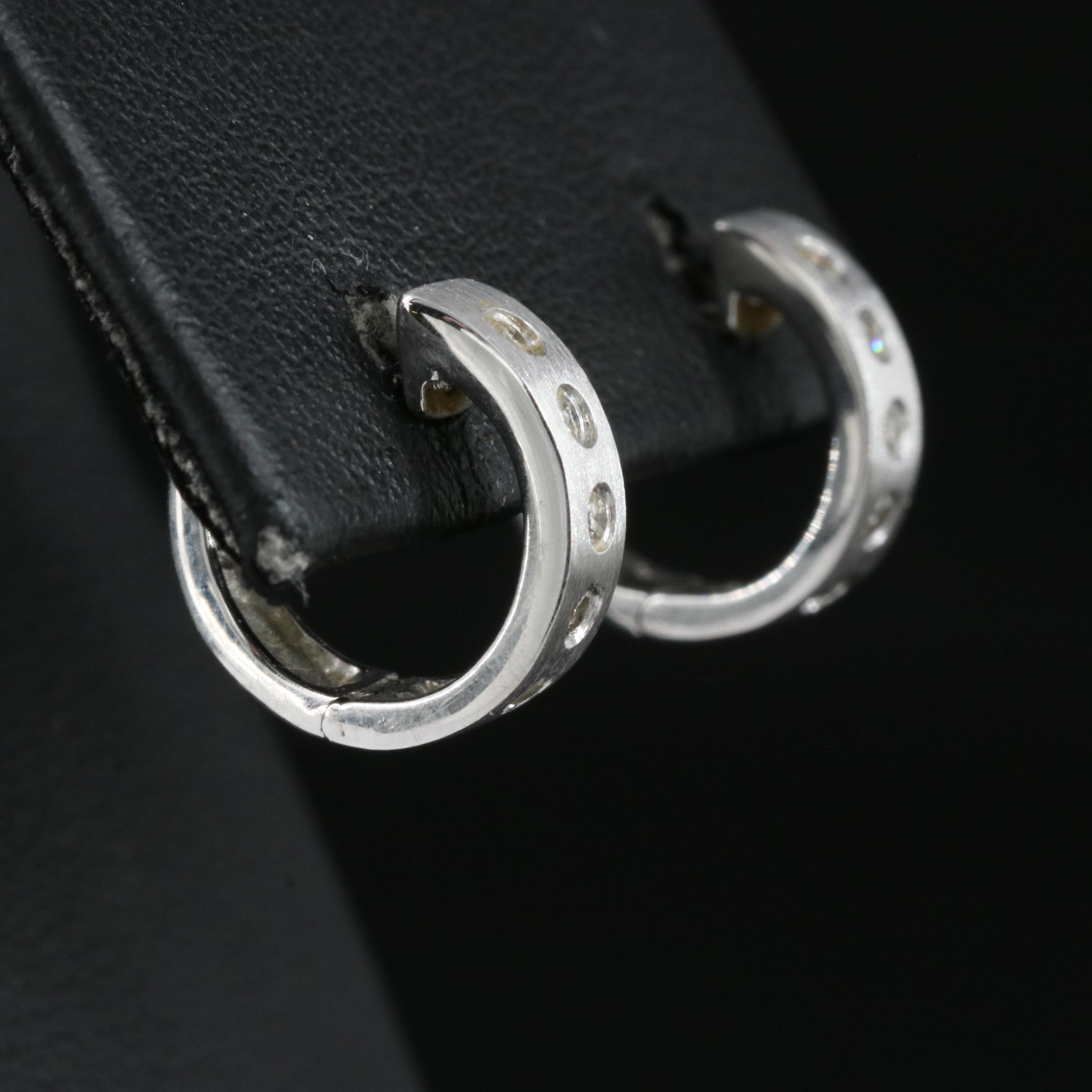 14K 0.16 CTW Diamond Huggie Earrings