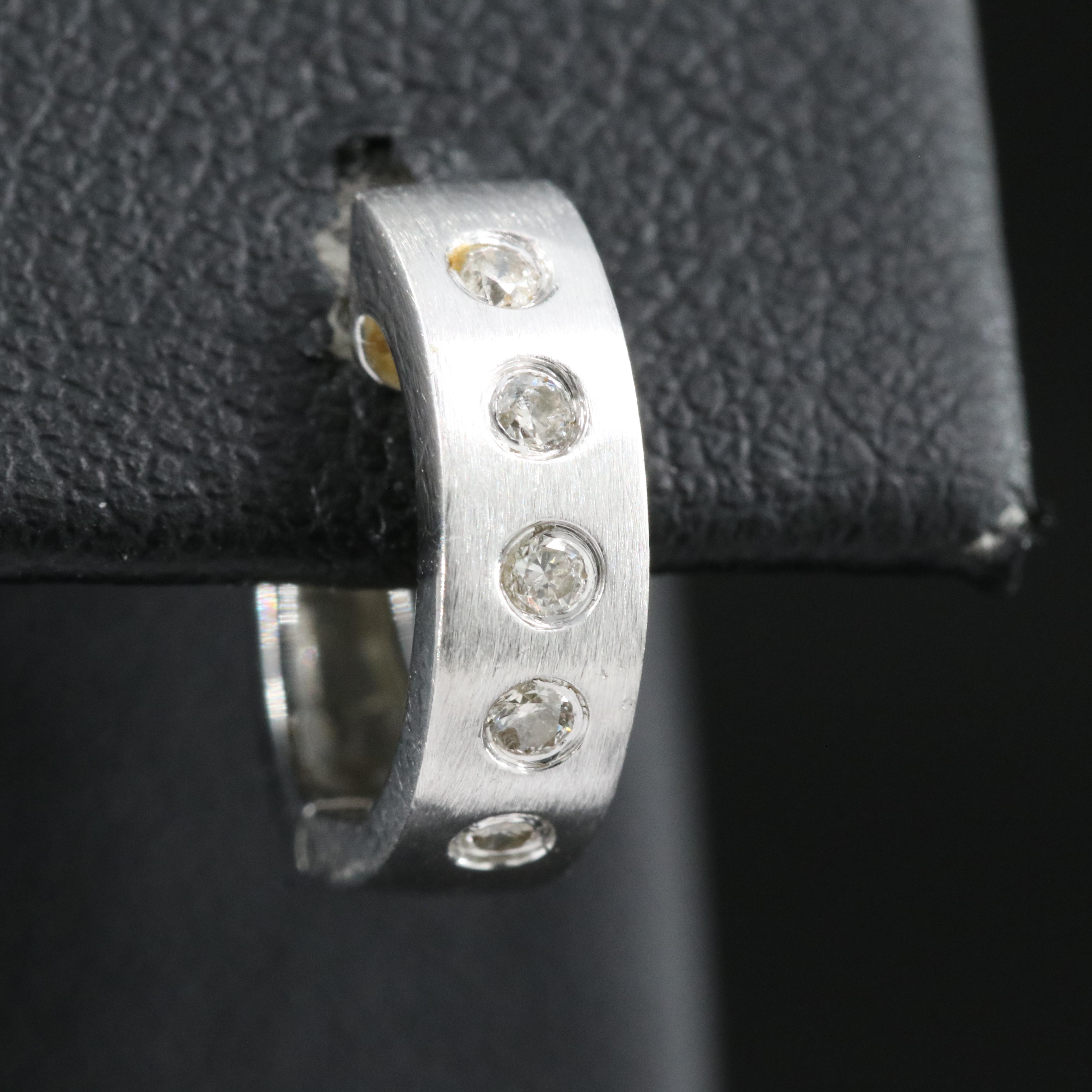 14K 0.16 CTW Diamond Huggie Earrings