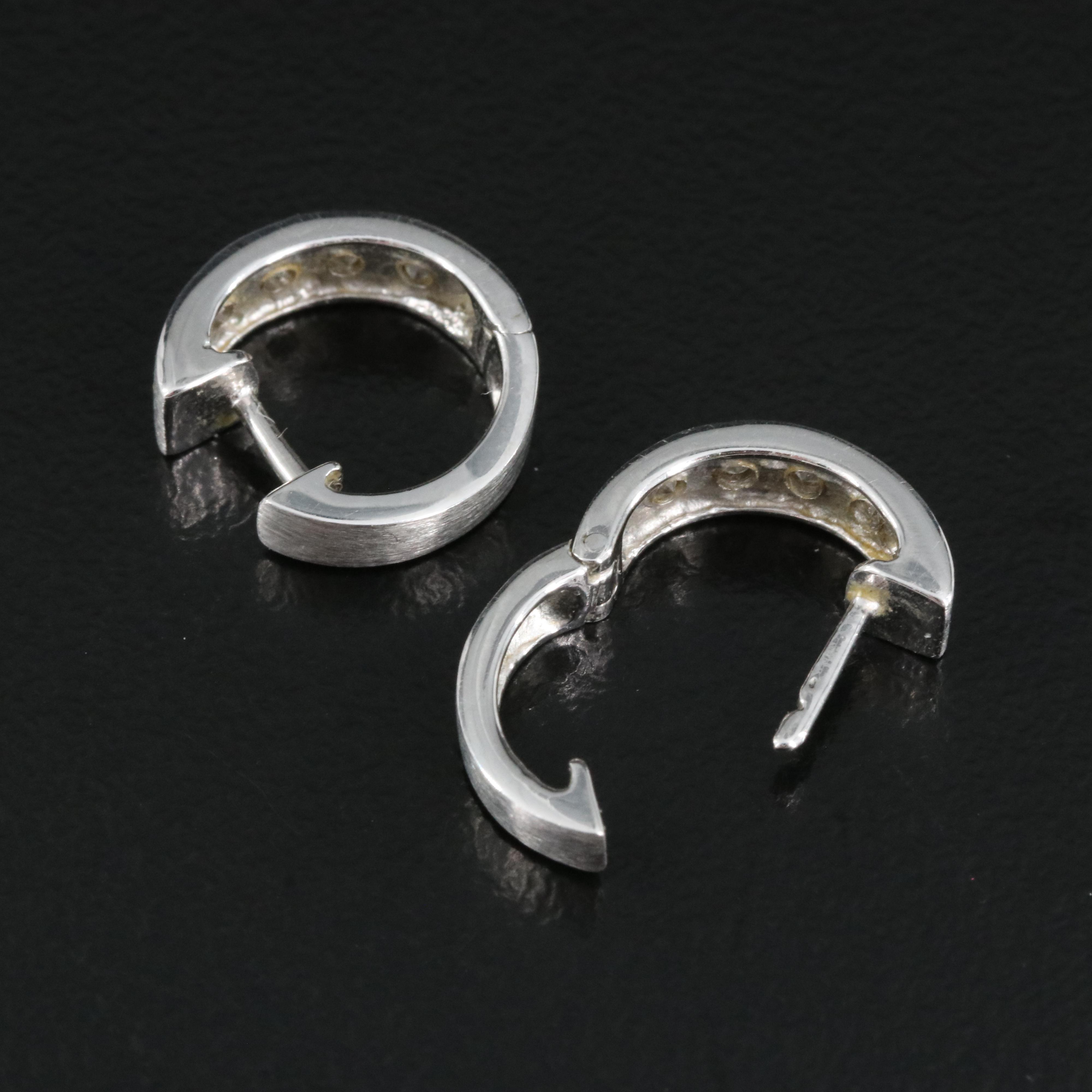 14K 0.16 CTW Diamond Huggie Earrings