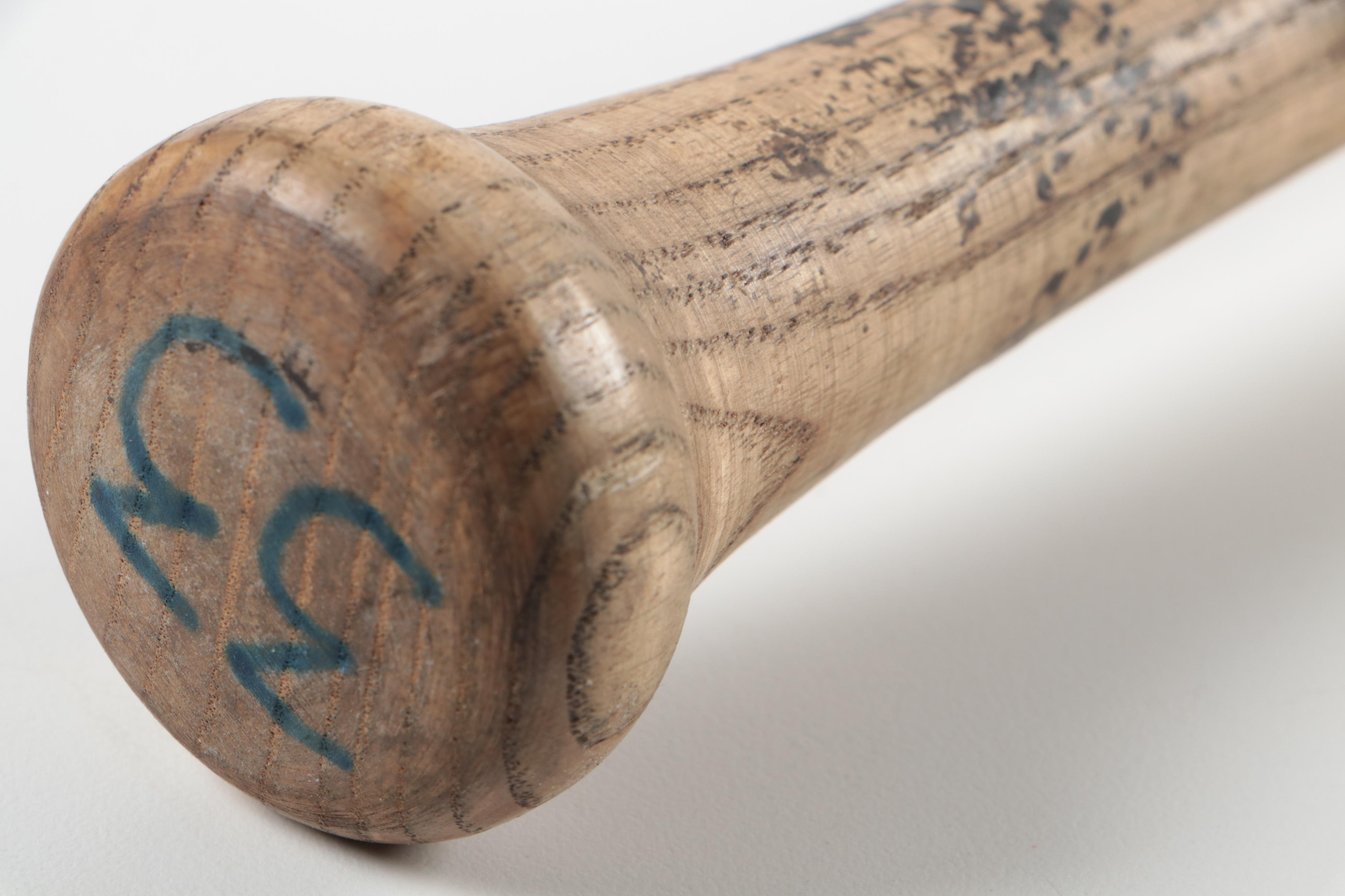 Alomar Signed Game Authentic Cleveland Indians Spring Training Bat with Baseball