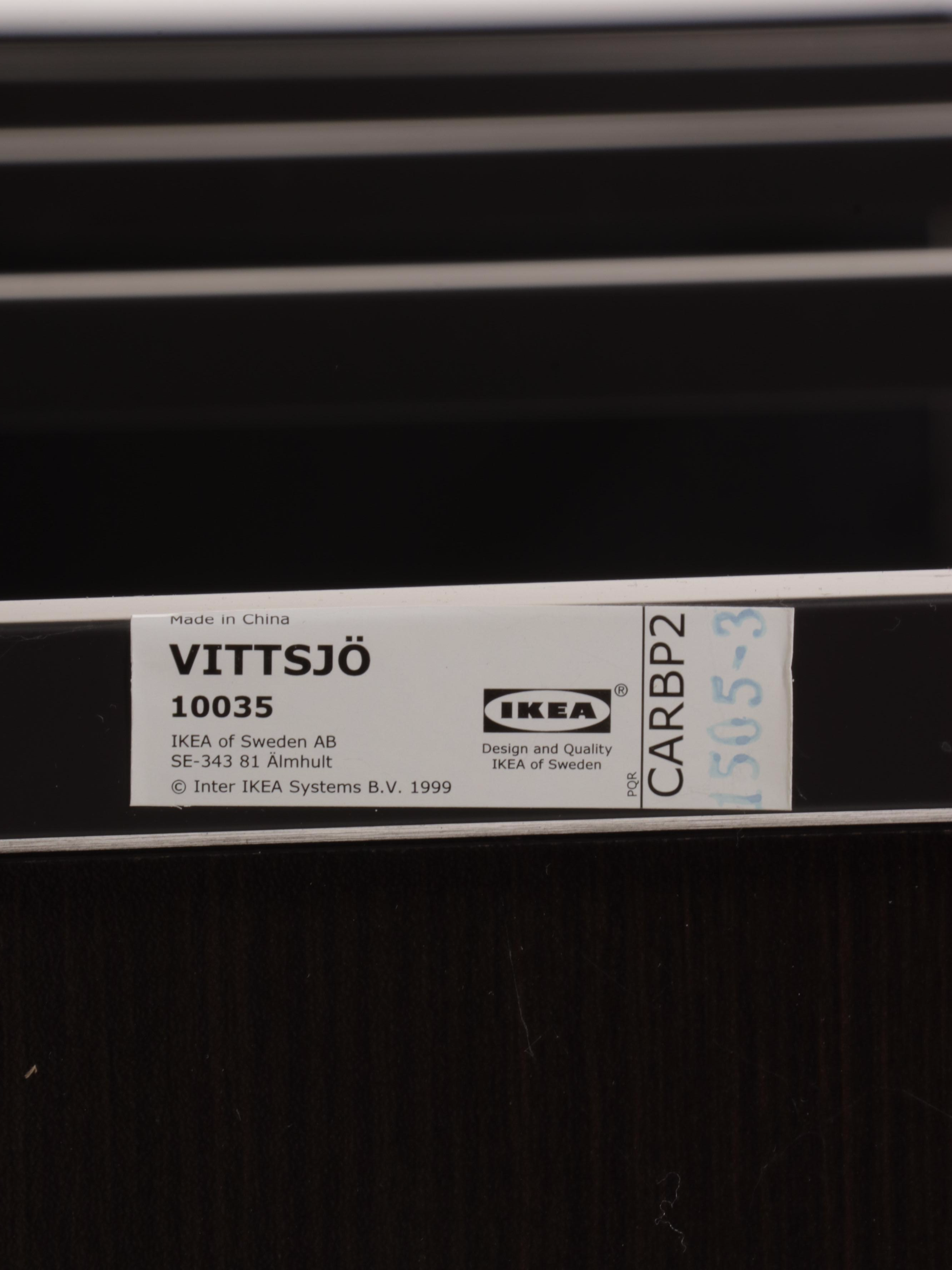 Johan Kroon fort IKEA "Vittsjö" Metal and Glass Five-Tier Shelving Unit