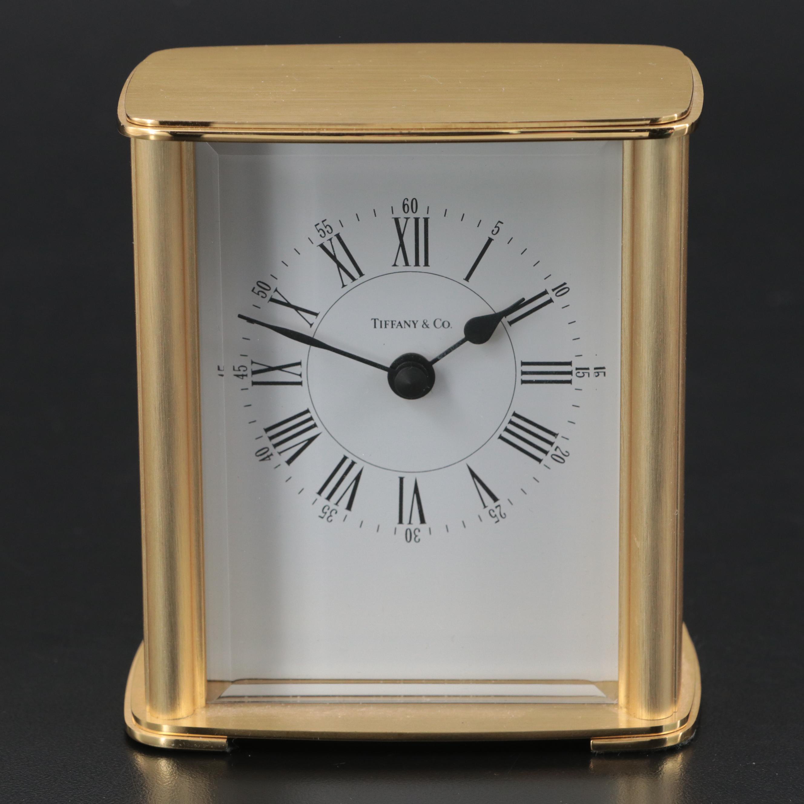Tiffany & Co. Brass Desk Clock