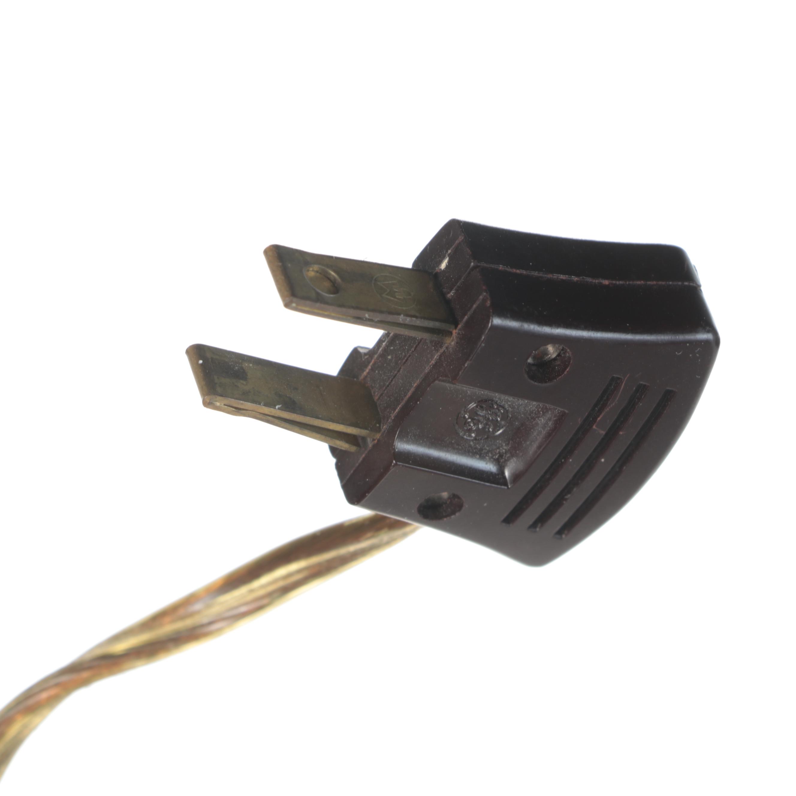 Pair of Milk Glass, Brass and Marble Table Lamps, Mid to Late 20th Century