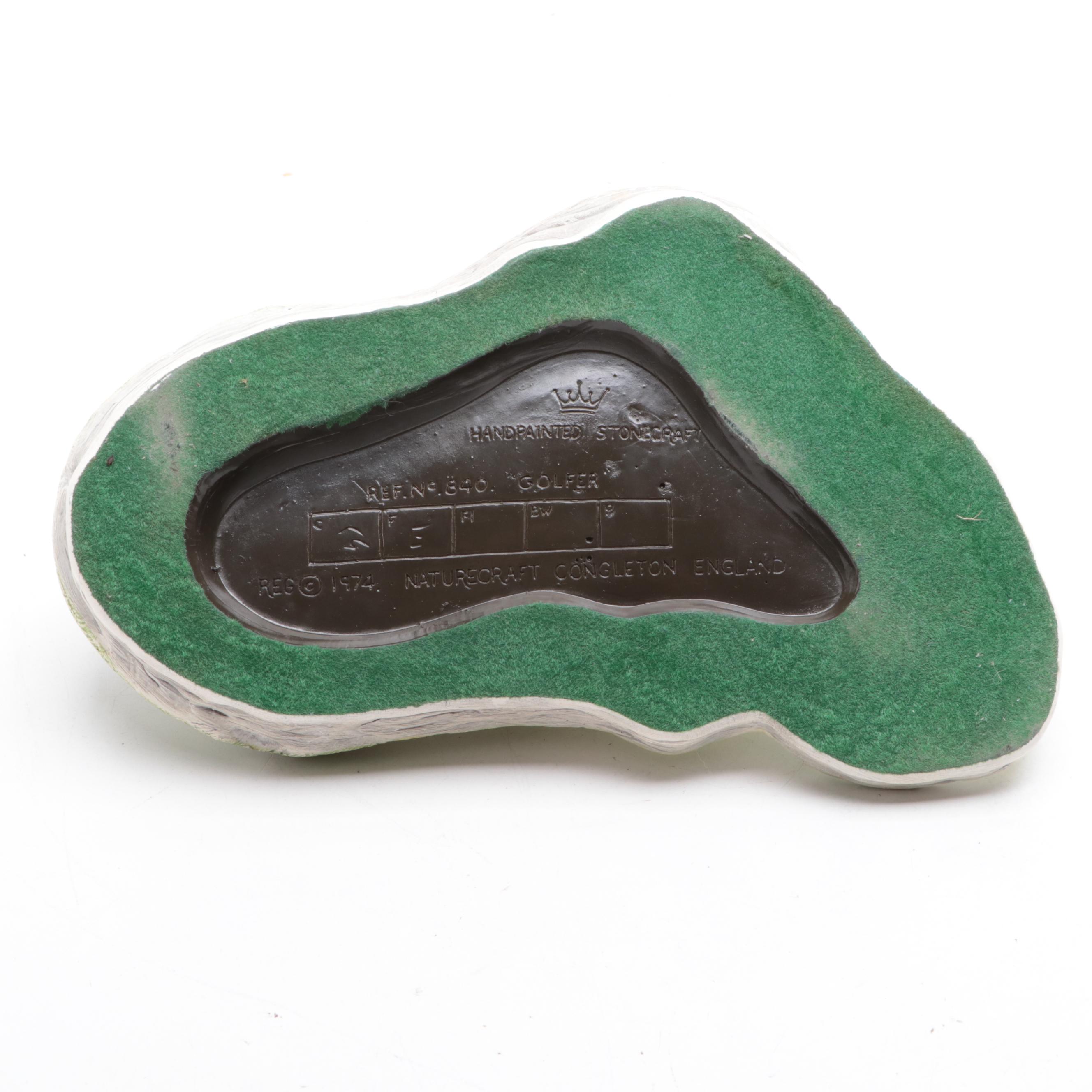 Naturecraft "Golfer" Hand-Painted Stoneware Figurine, 1974